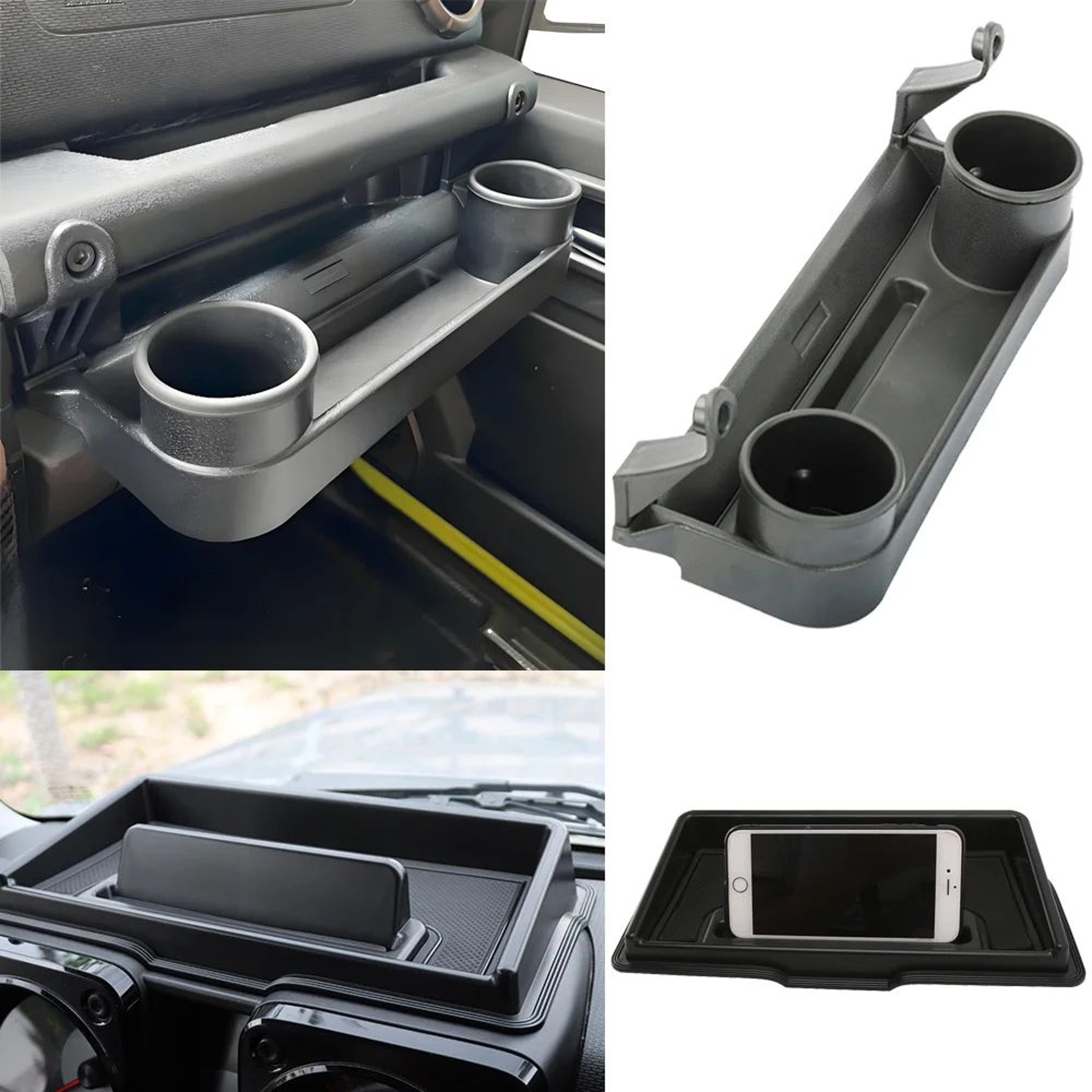 Suzuki Jimny Dashboard Organizer Tray With Cup  Phone Holder For JB64JB74 20192025 12