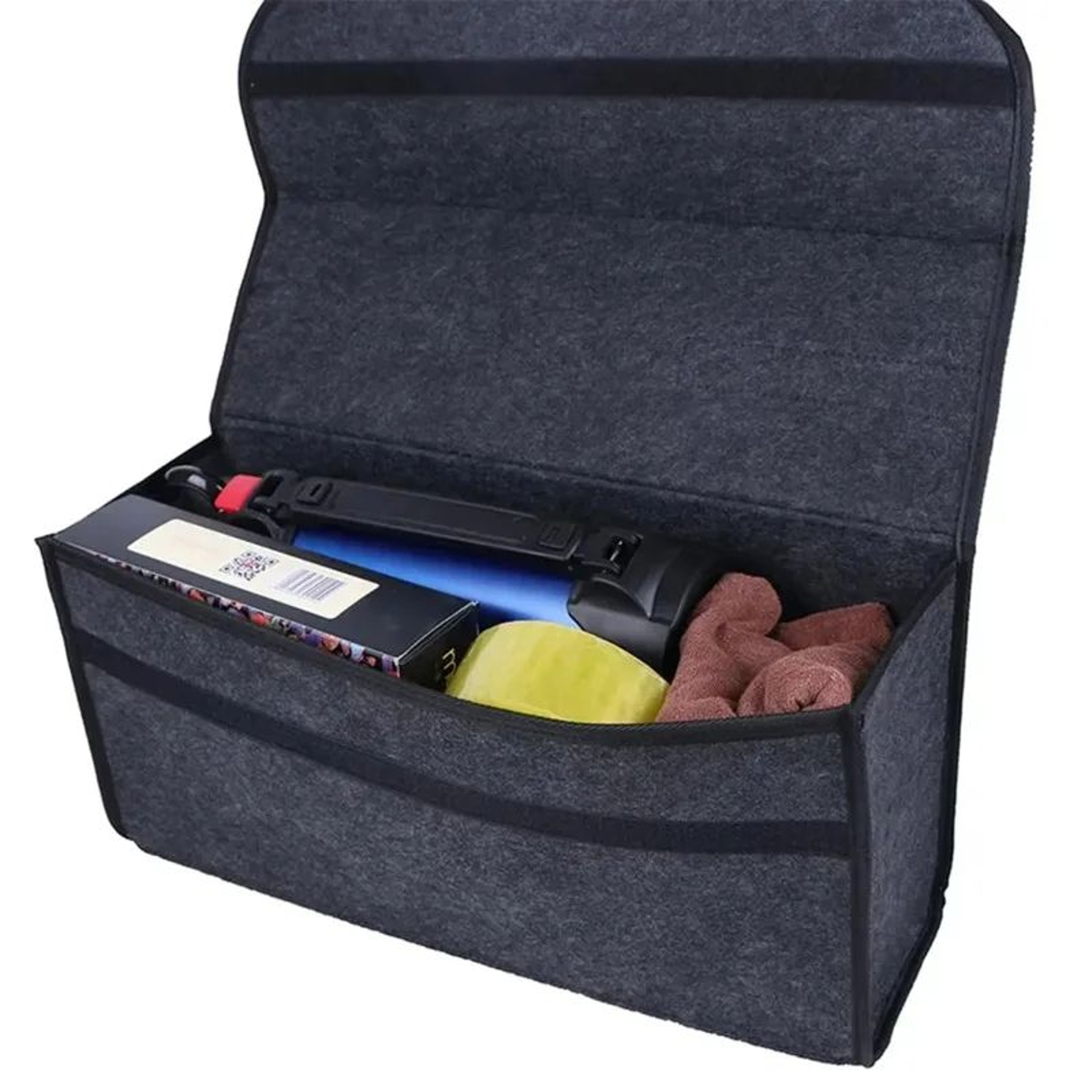 DriveGuard Car Trunk Organizer  Large Felt Storage Box With AntiSlip Compartments 2