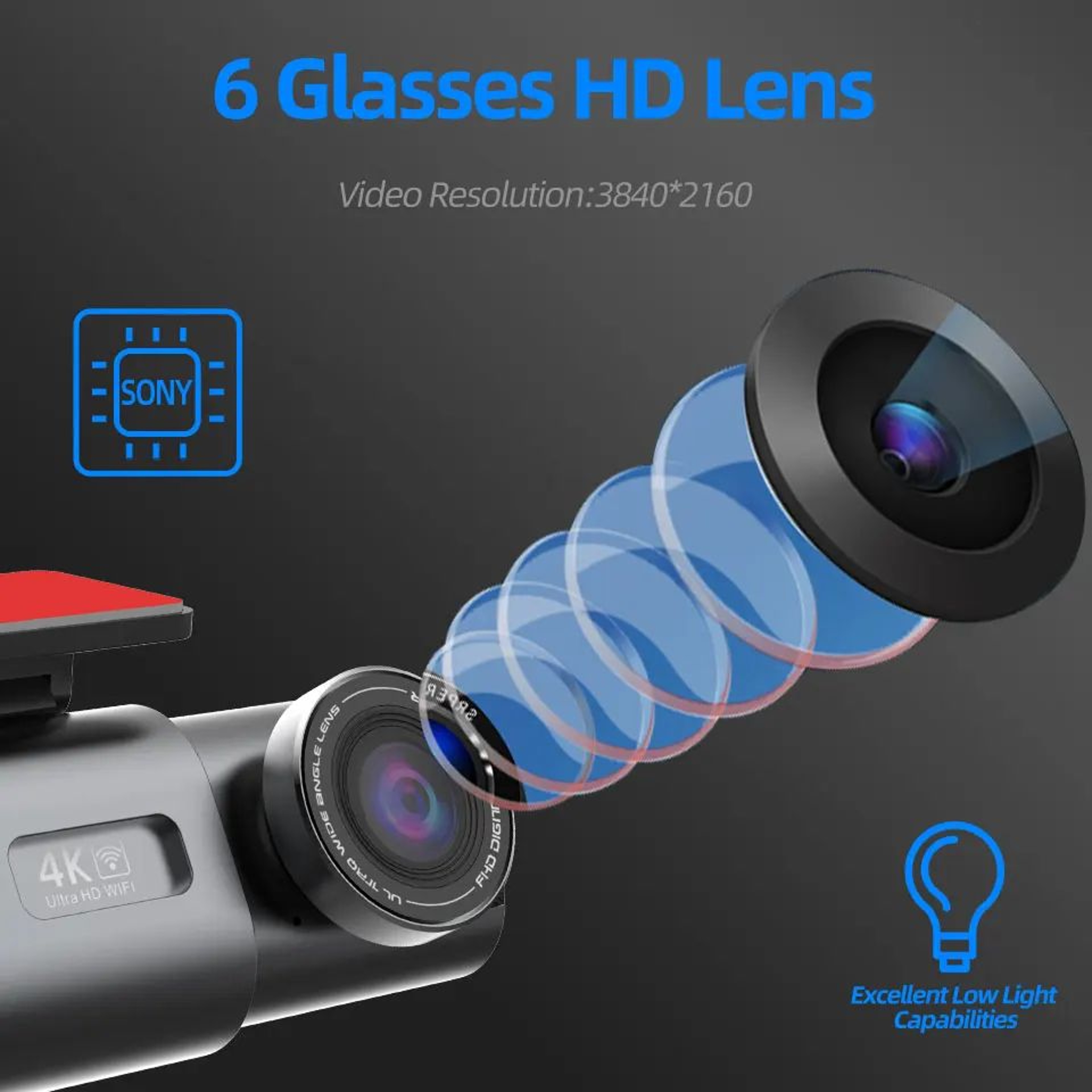 4K Dash Cam With WiFi GPS Night Vision And 24H Parking Monitor 2
