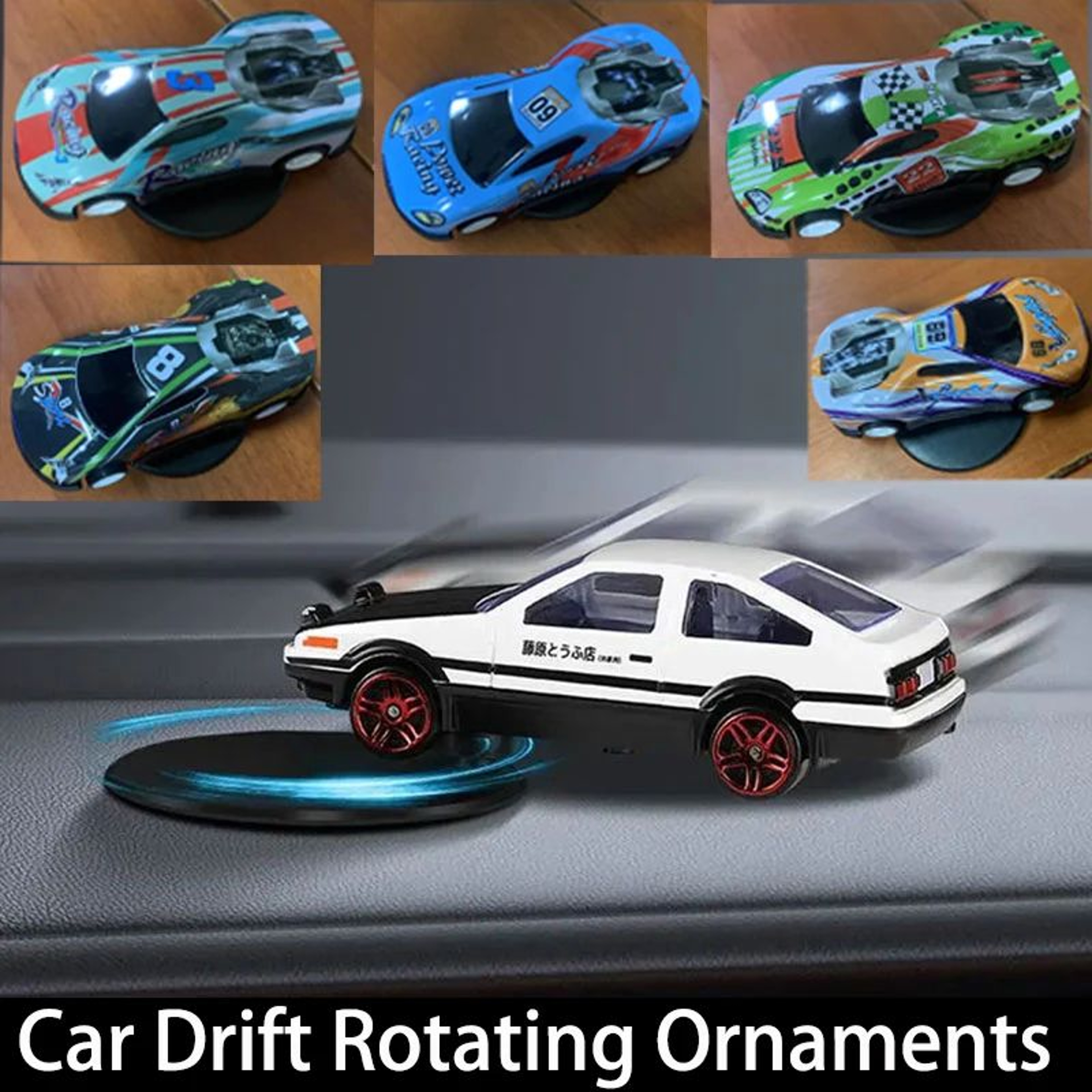 Dashboard Car Ornament Drifting Racer Model 0