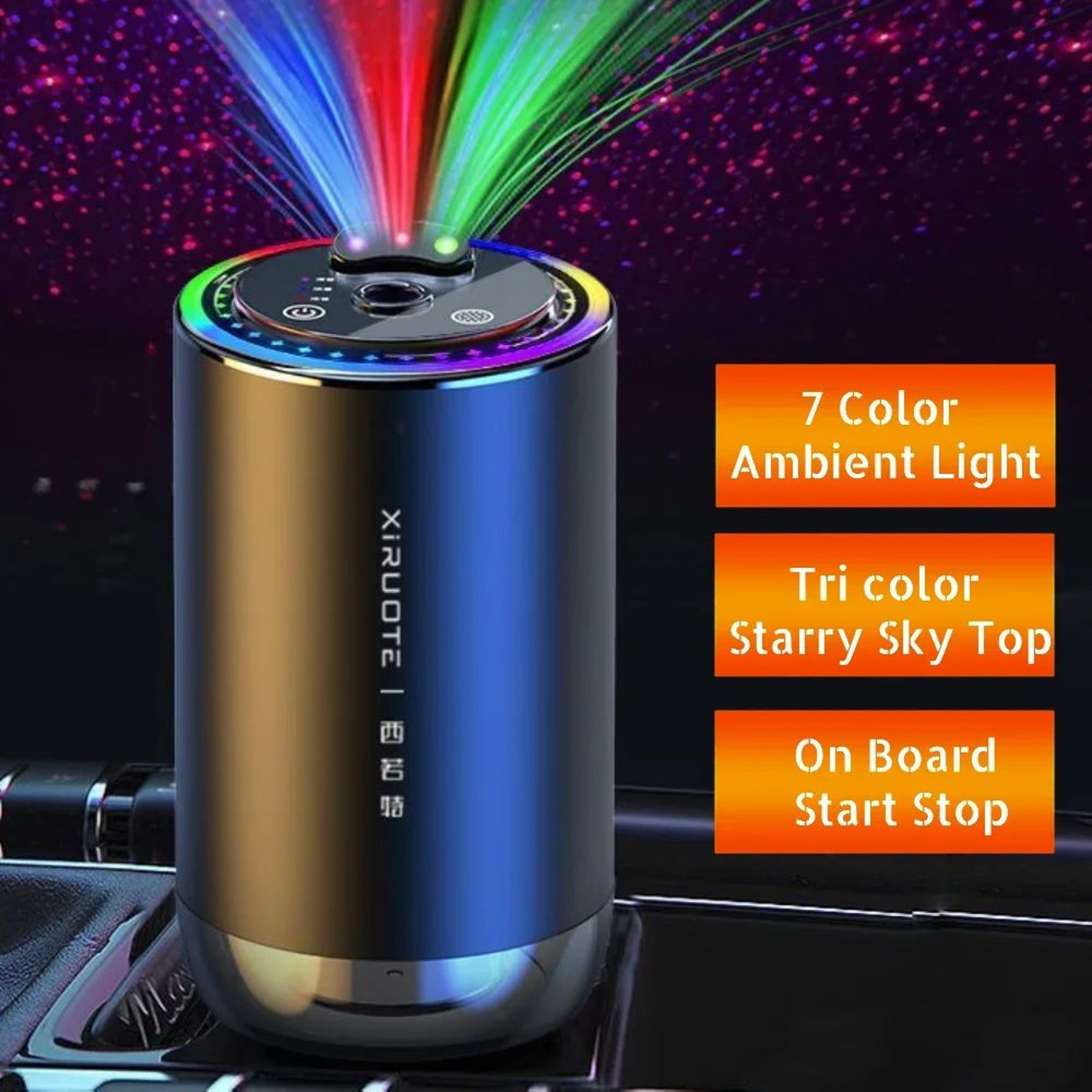 DriveAura USB Rechargeable Car Air Freshener Essential Oil Diffuser 0
