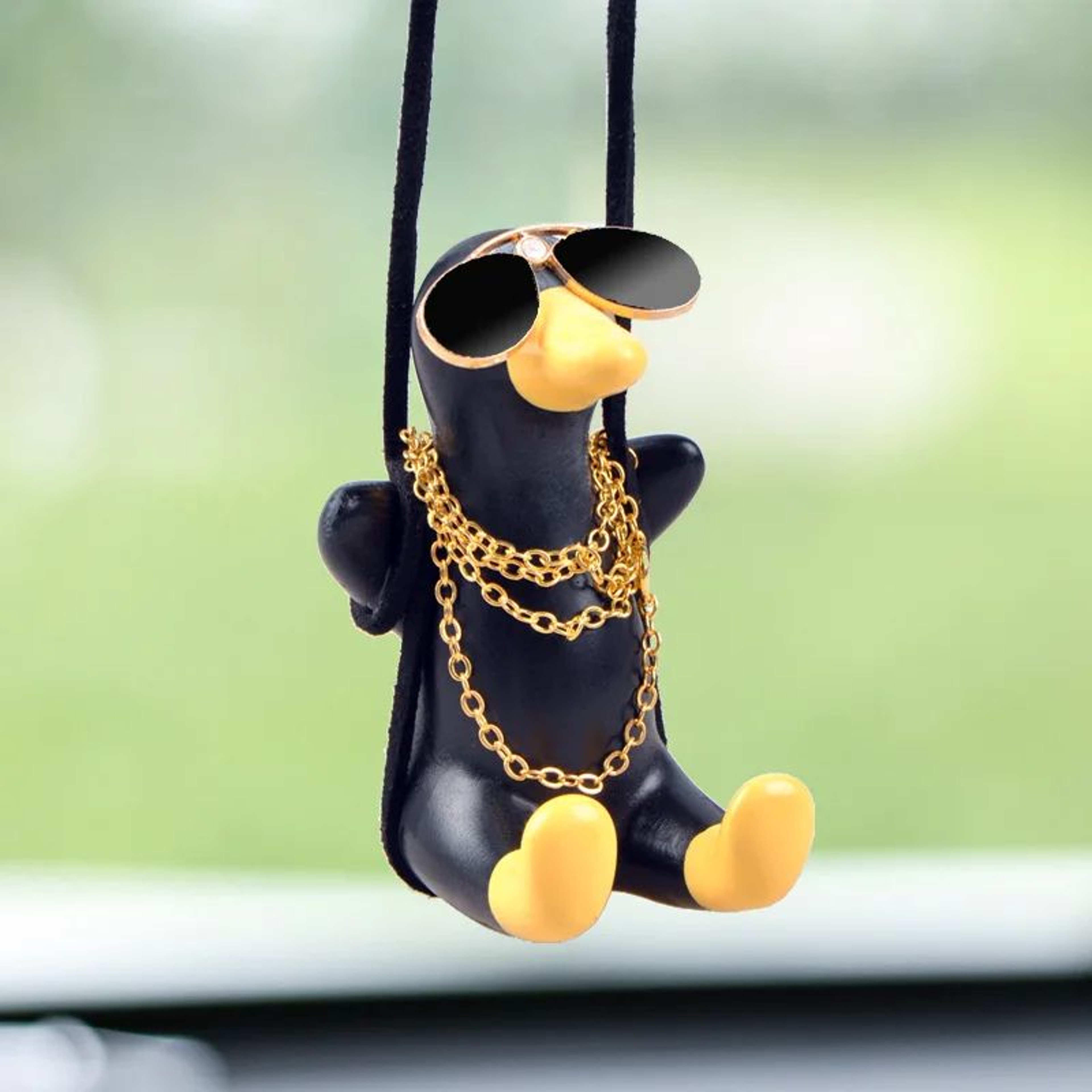 Swing Duck Car Pendant Cute Rear View Mirror Hanging Accessory – view 26