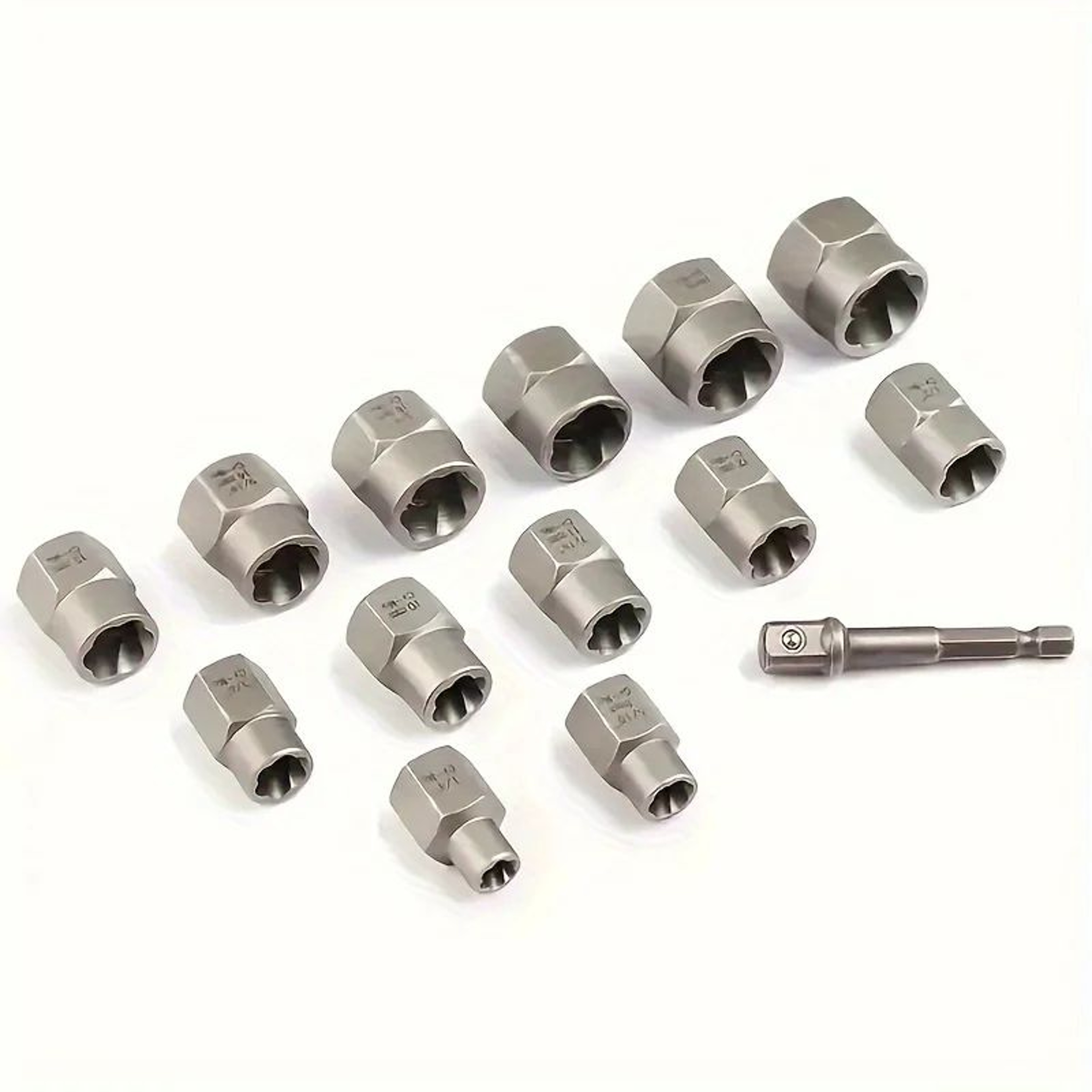 14Piece Bolt Extractor Set With Impact Socket Case For Stripped  Rusted Nuts 3