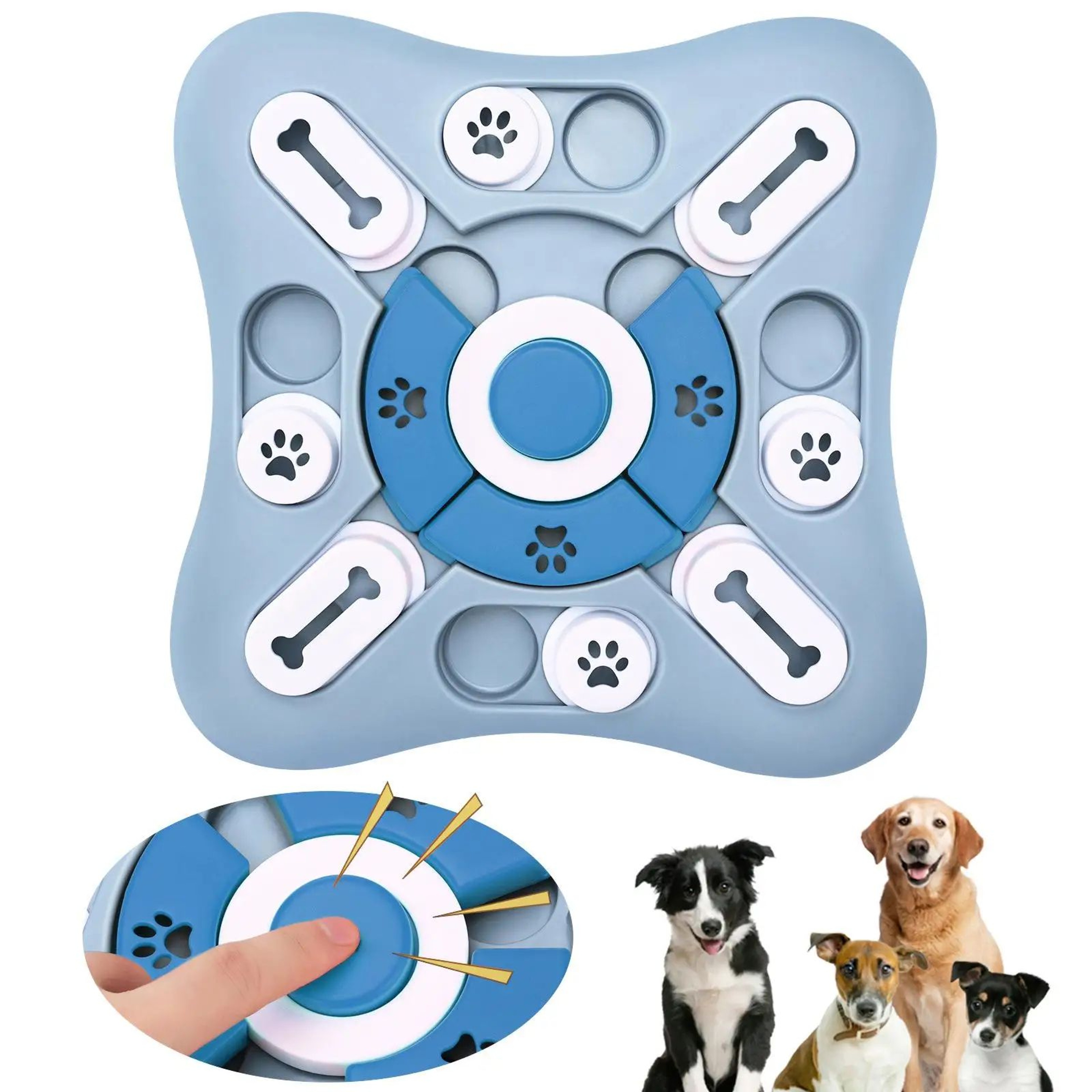 SmartPaws Interactive Slow Feeder Puzzle Bowl For Dogs  Cats 0