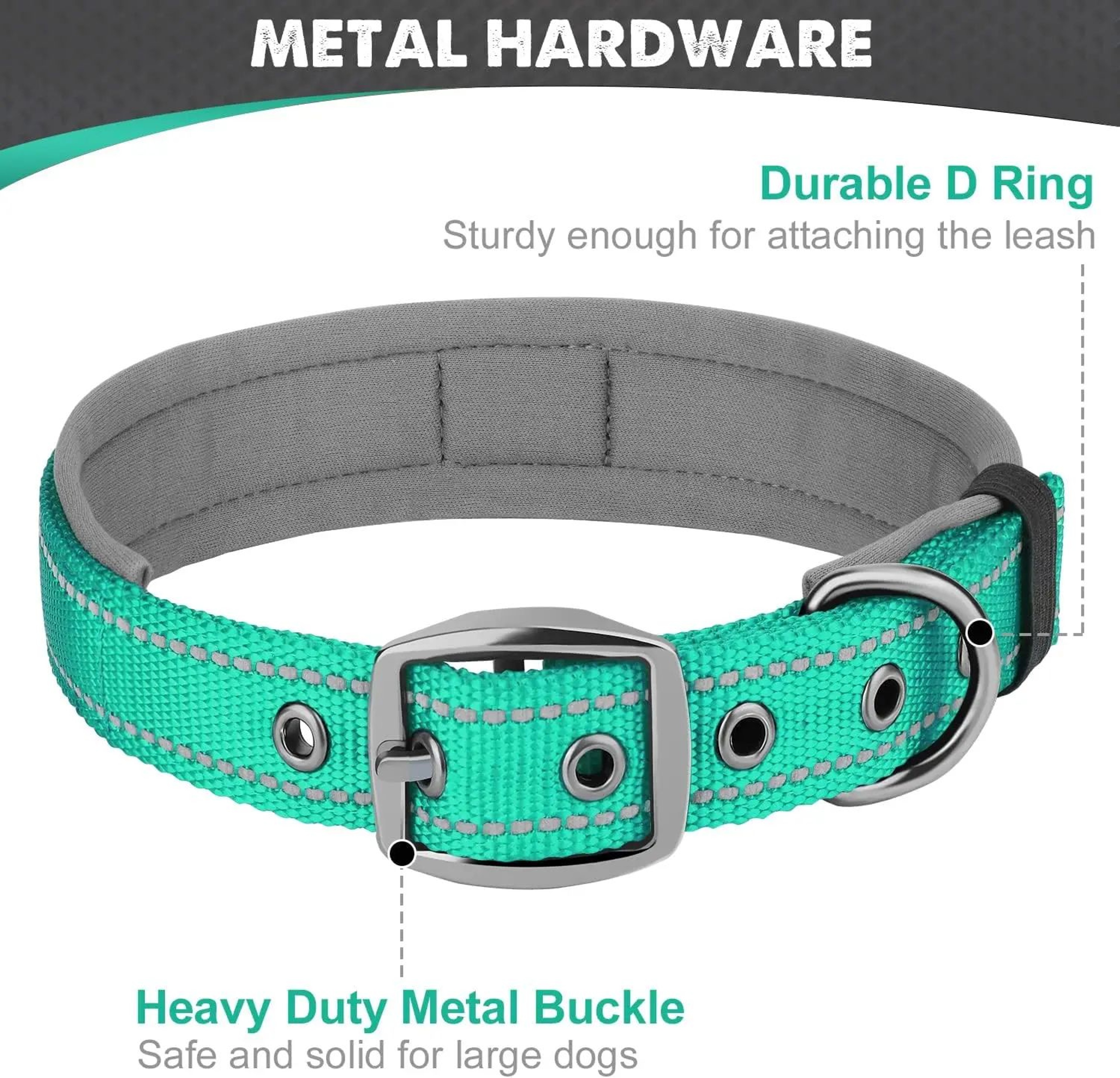 ComfortFit Reflective Padded Dog Collar 4