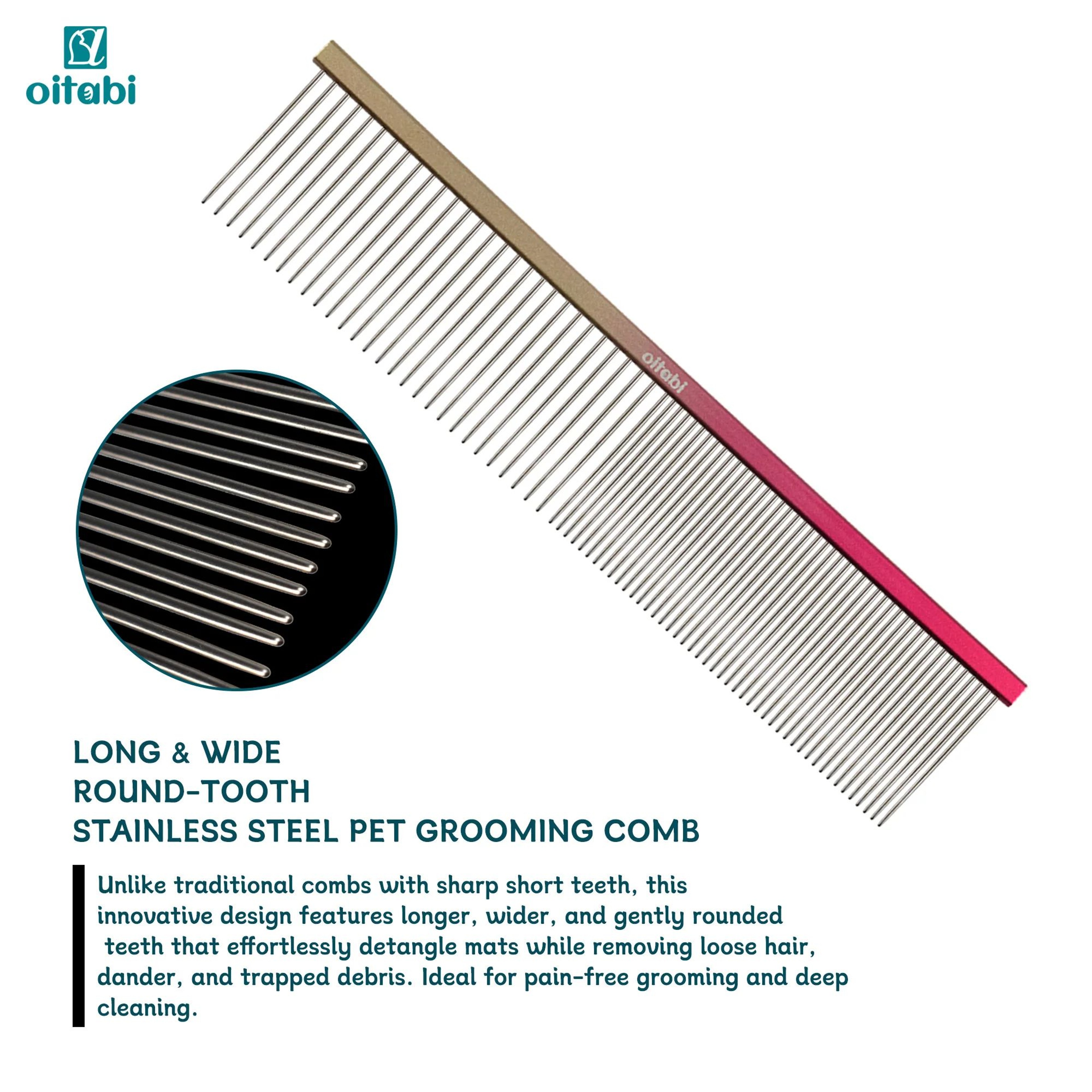 Pet Styling Precision Comb For Cats  Dogs  Professional Fluffing  Finishing Grooming Comb 3