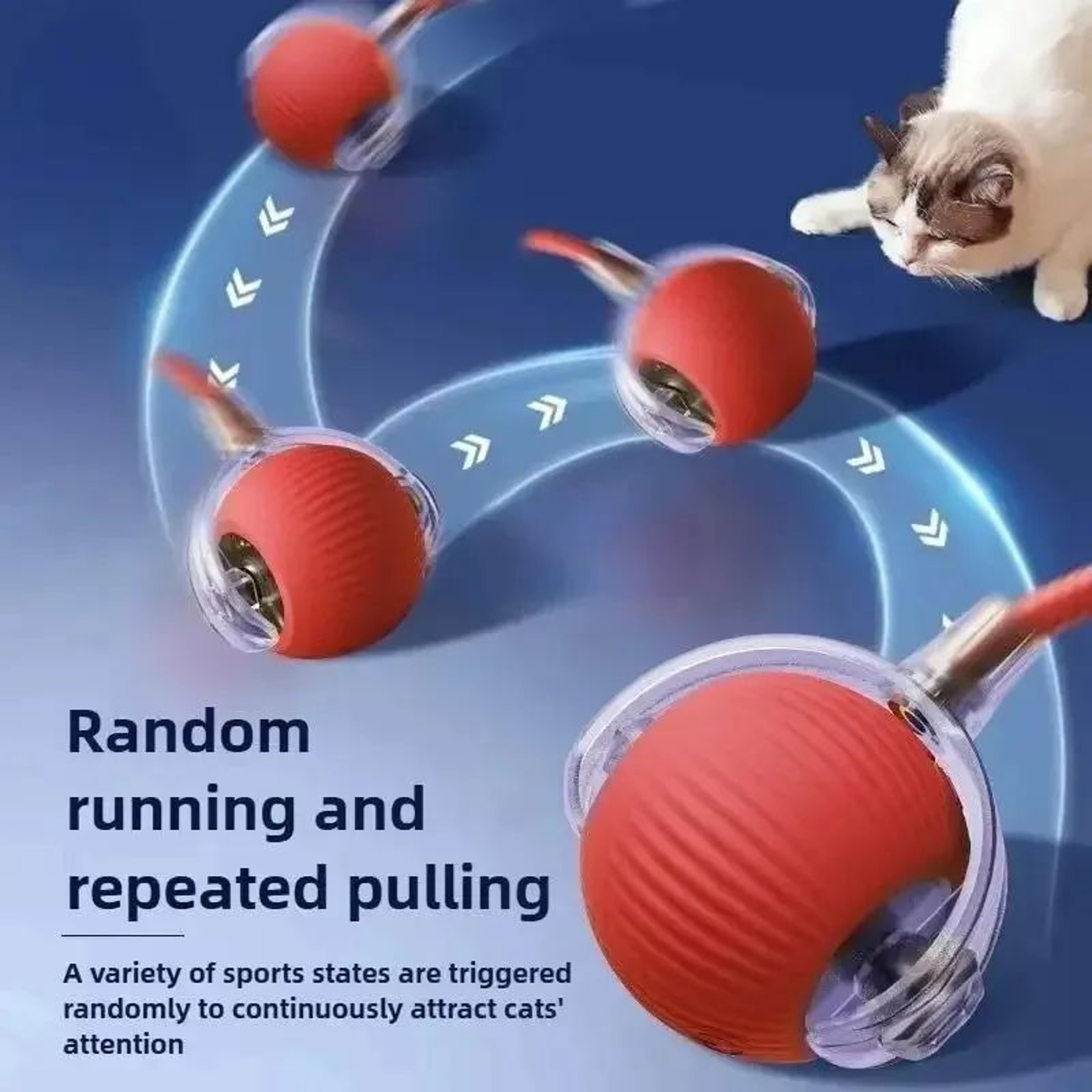 Smart Cat Ball Rechargeable Interactive Cat Toy 5