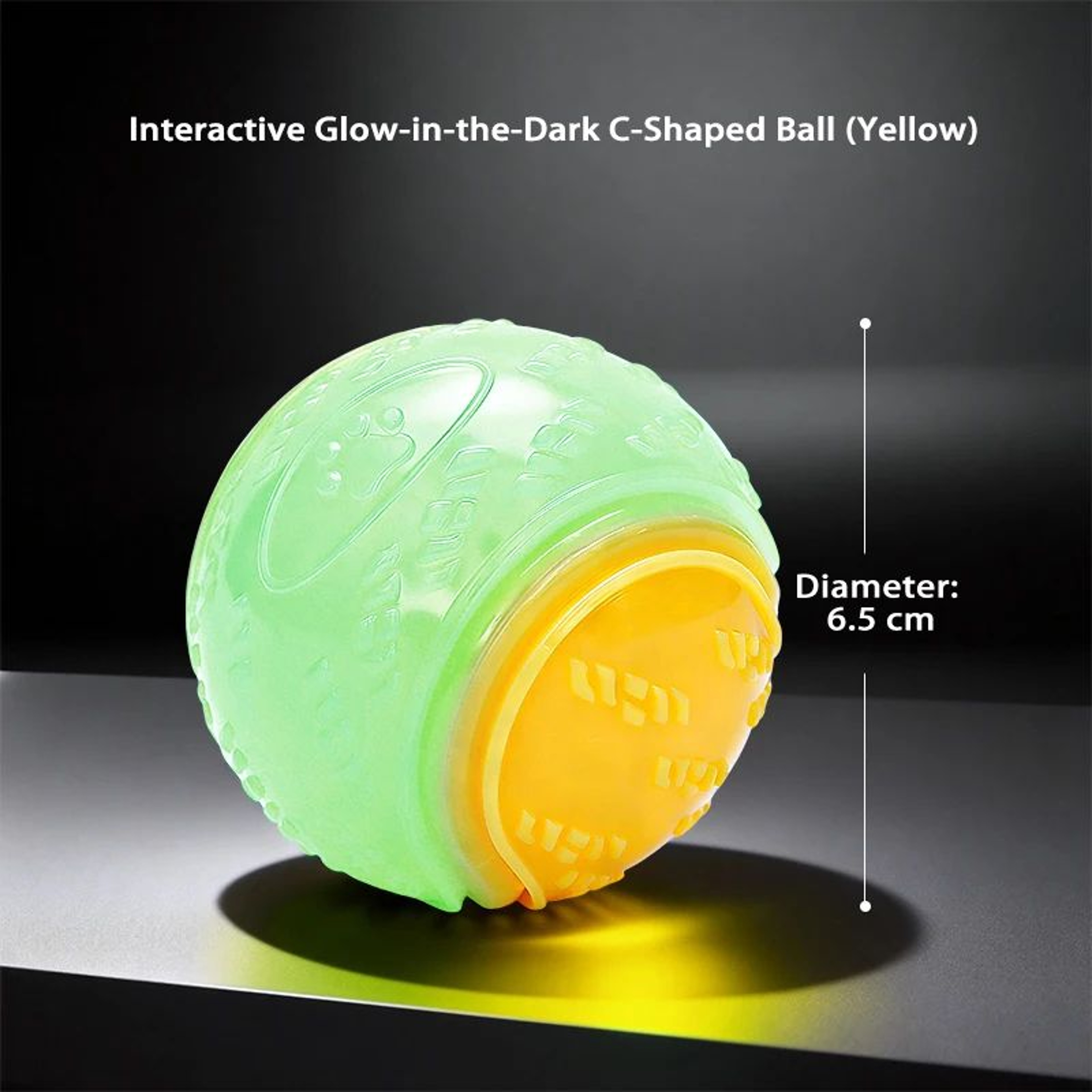 GlowFetch Durable Rubber Dog Ball For Night Play 15