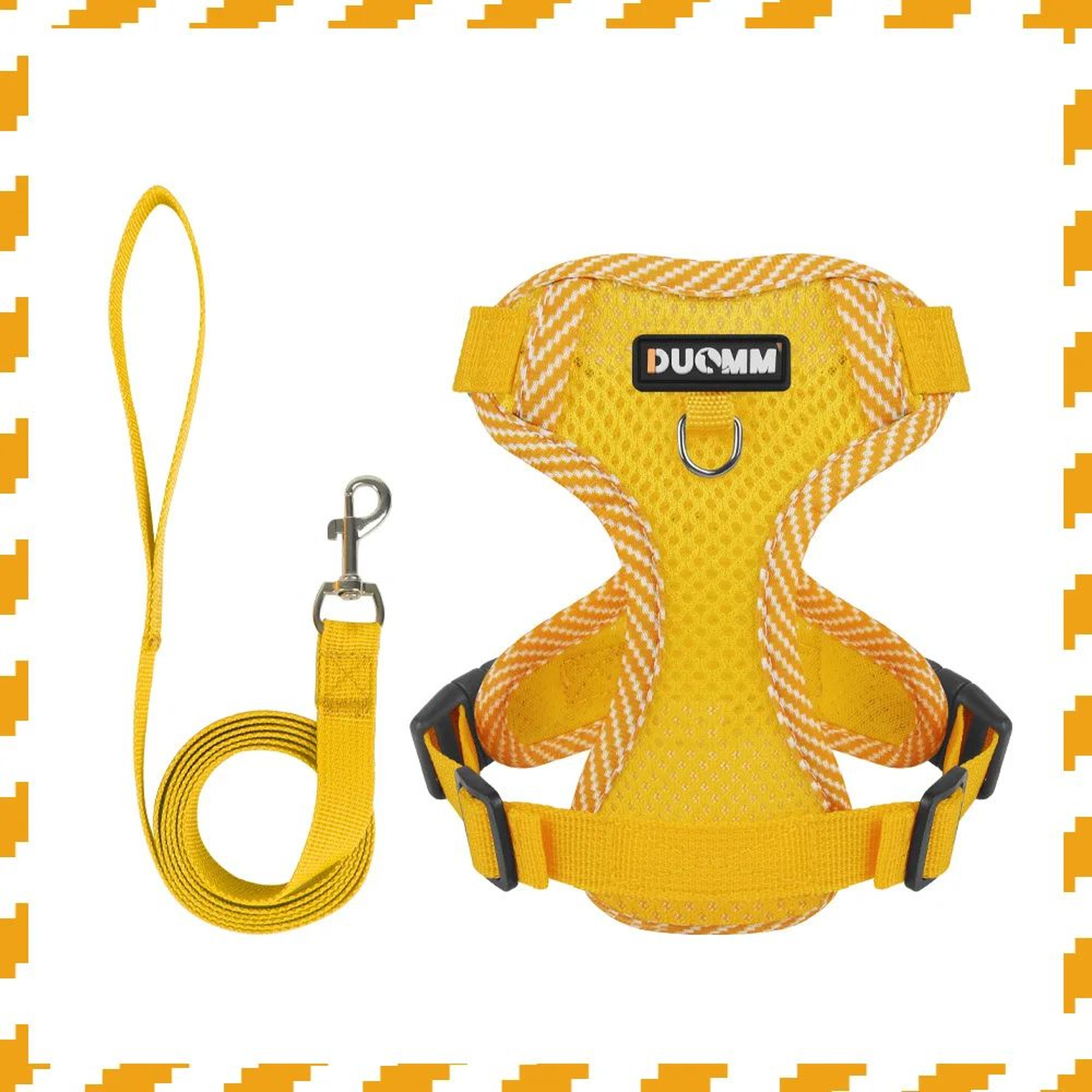 Reflective Adjustable Mesh Dog Harness And Leash Set 8