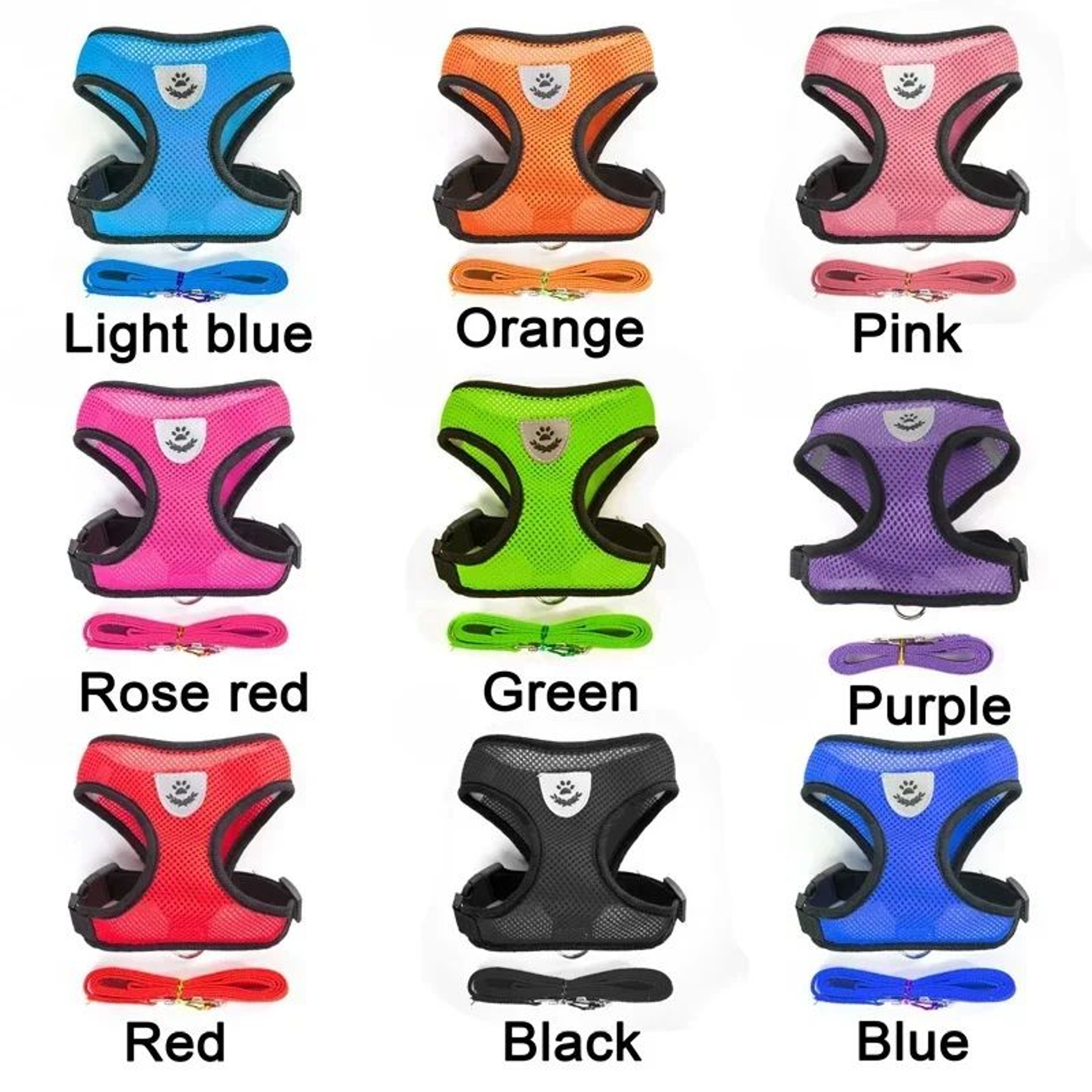 BreathEasy Adjustable Pet Harness  Leash Set For Small And Medium Dogs  Cats 1