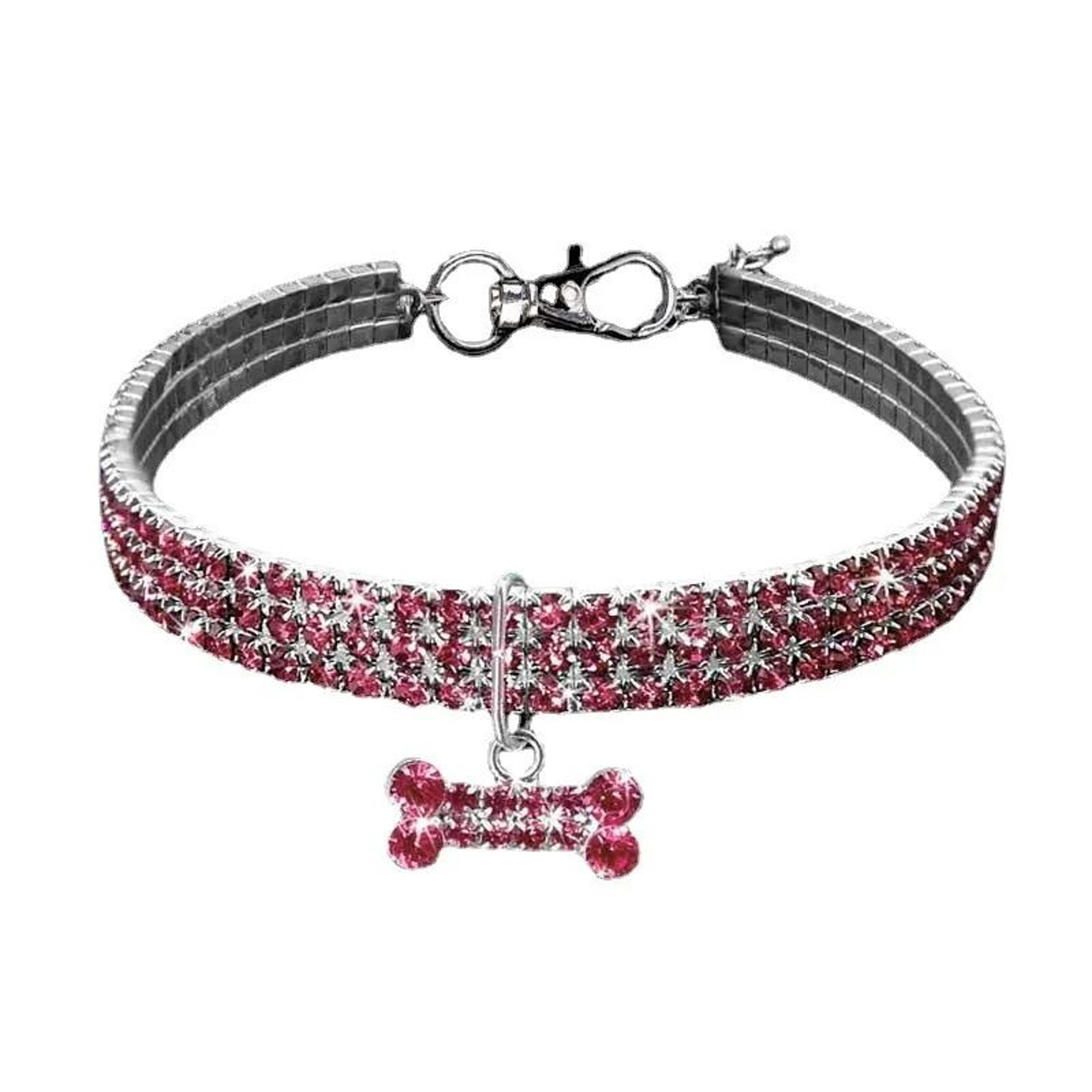 Luxury Rhinestone Dog Collar For Small Dogs  Adjustable Crystal Puppy Necklace Collar 4
