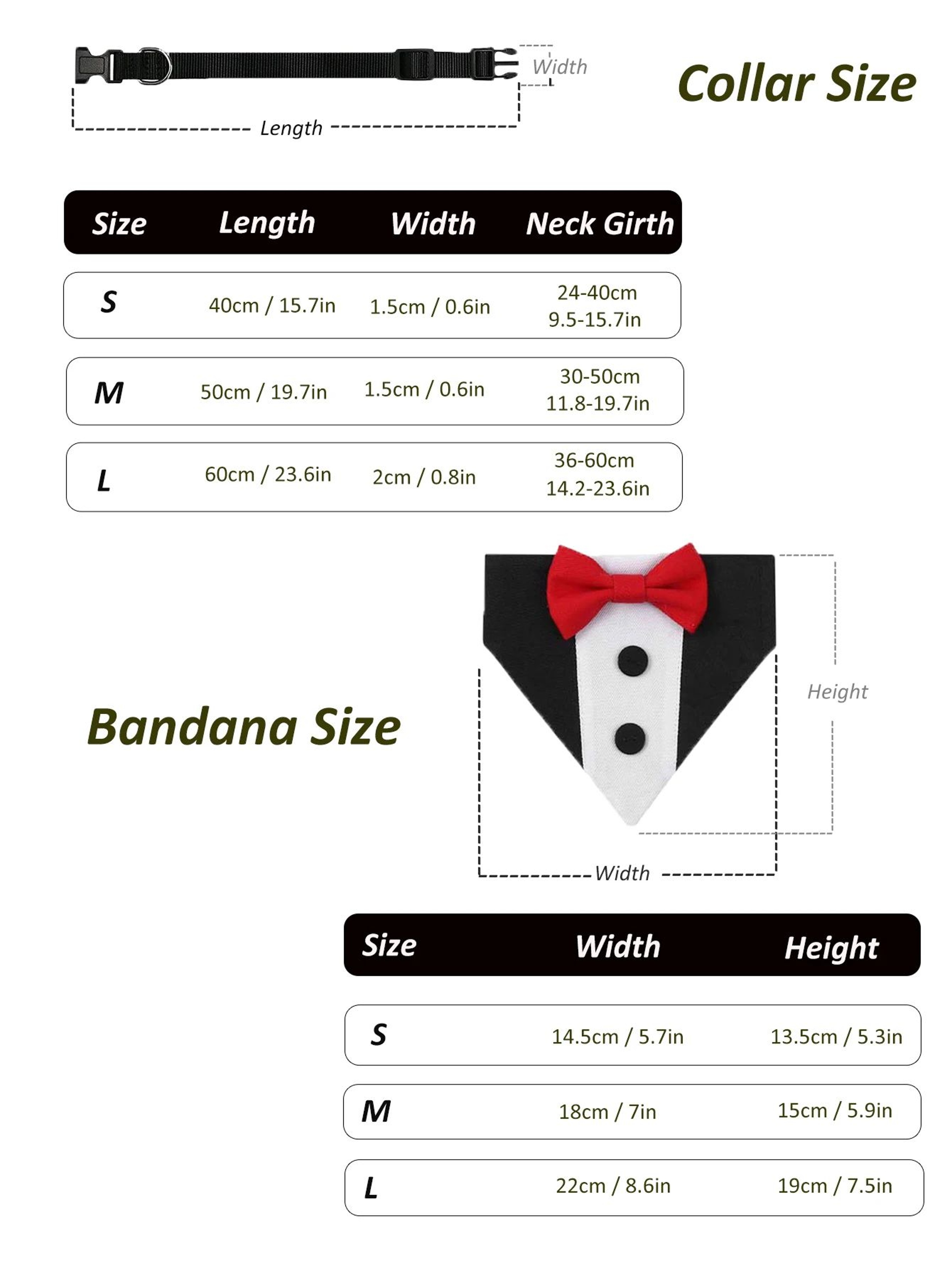 Adjustable Dog Wedding Collar with Bow Tie Tuxedo Bandana – view 7