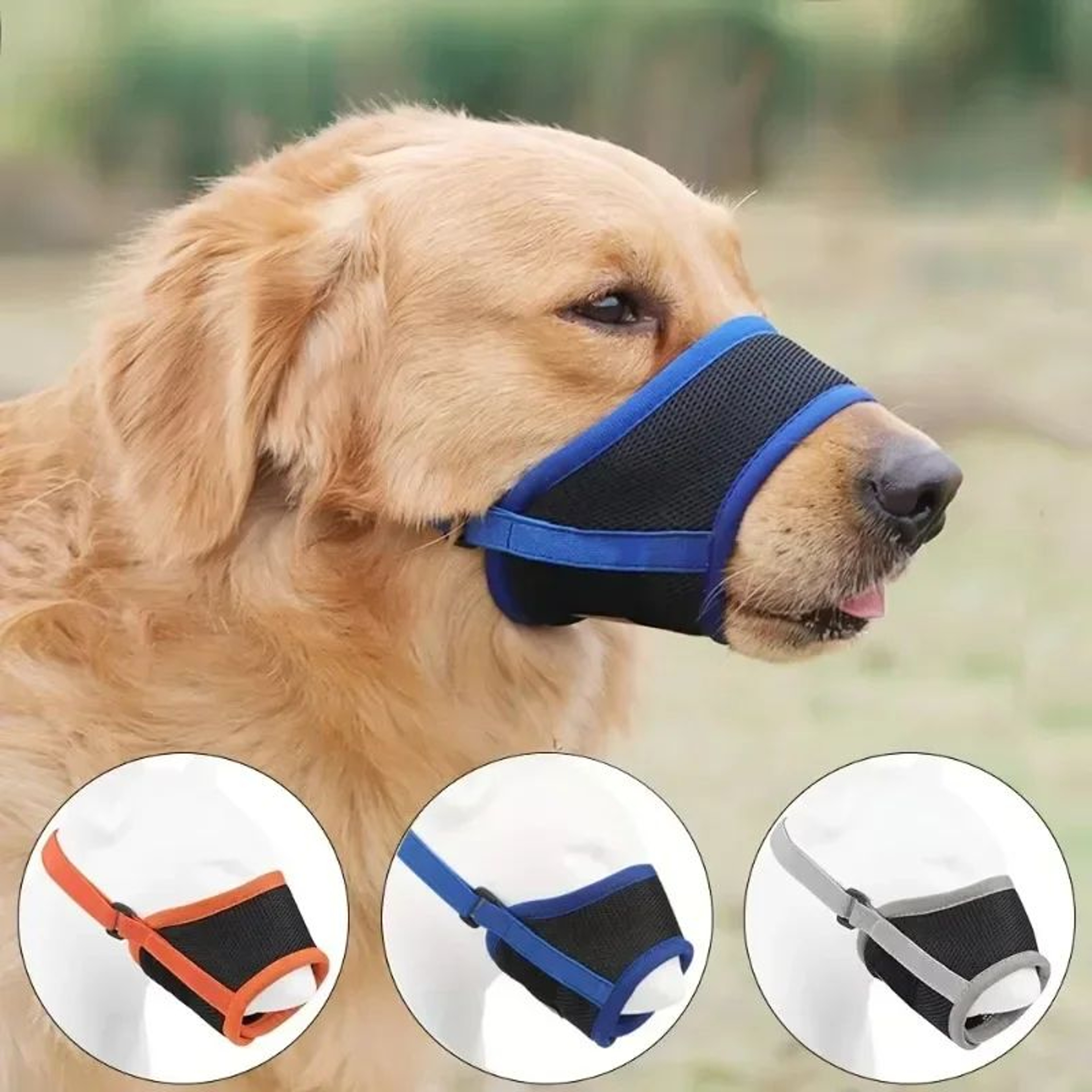 CalmFit Breathable Adjustable Dog Muzzle 0