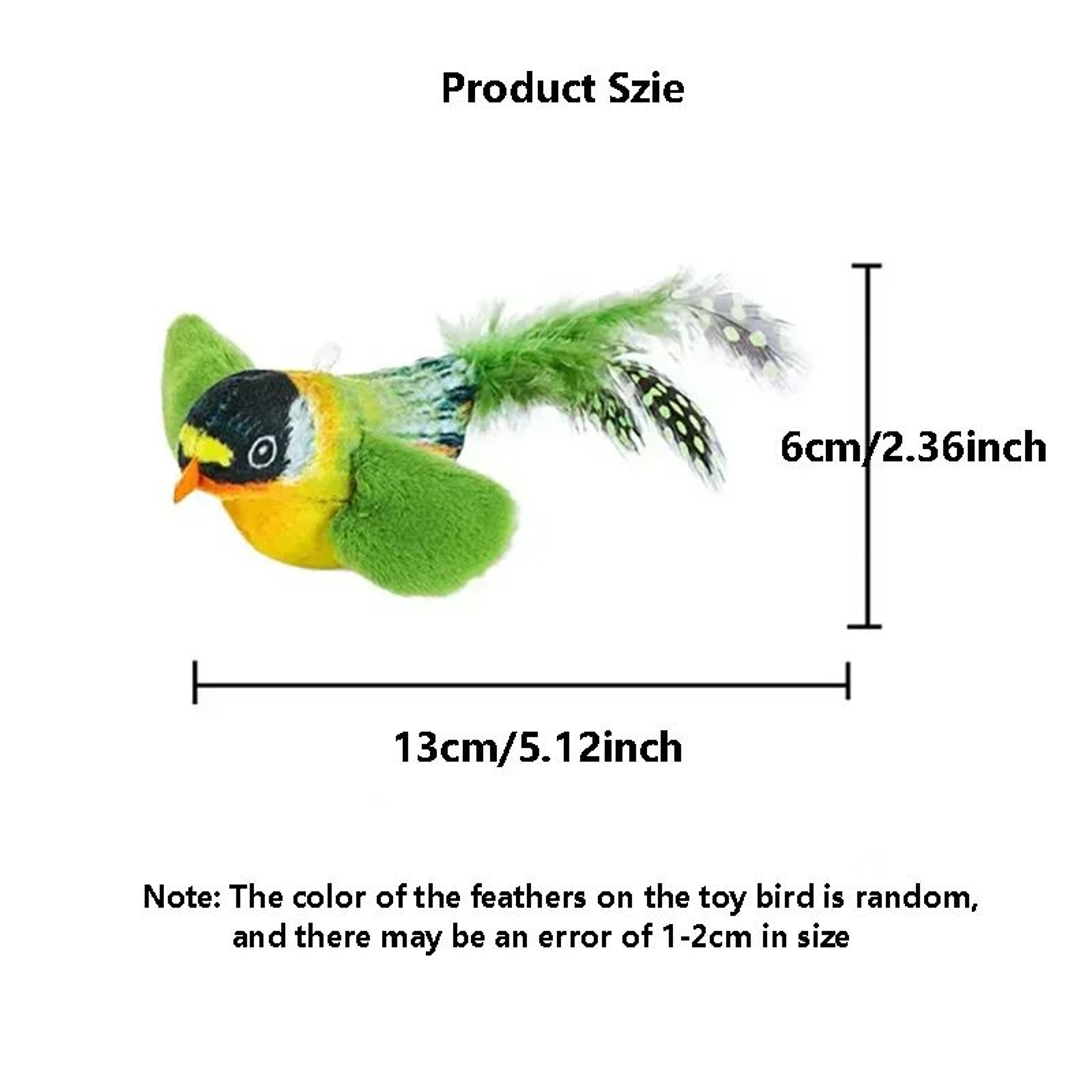 Interactive Chirping Bird Cat Toy With Elastic Hanging Rope 5