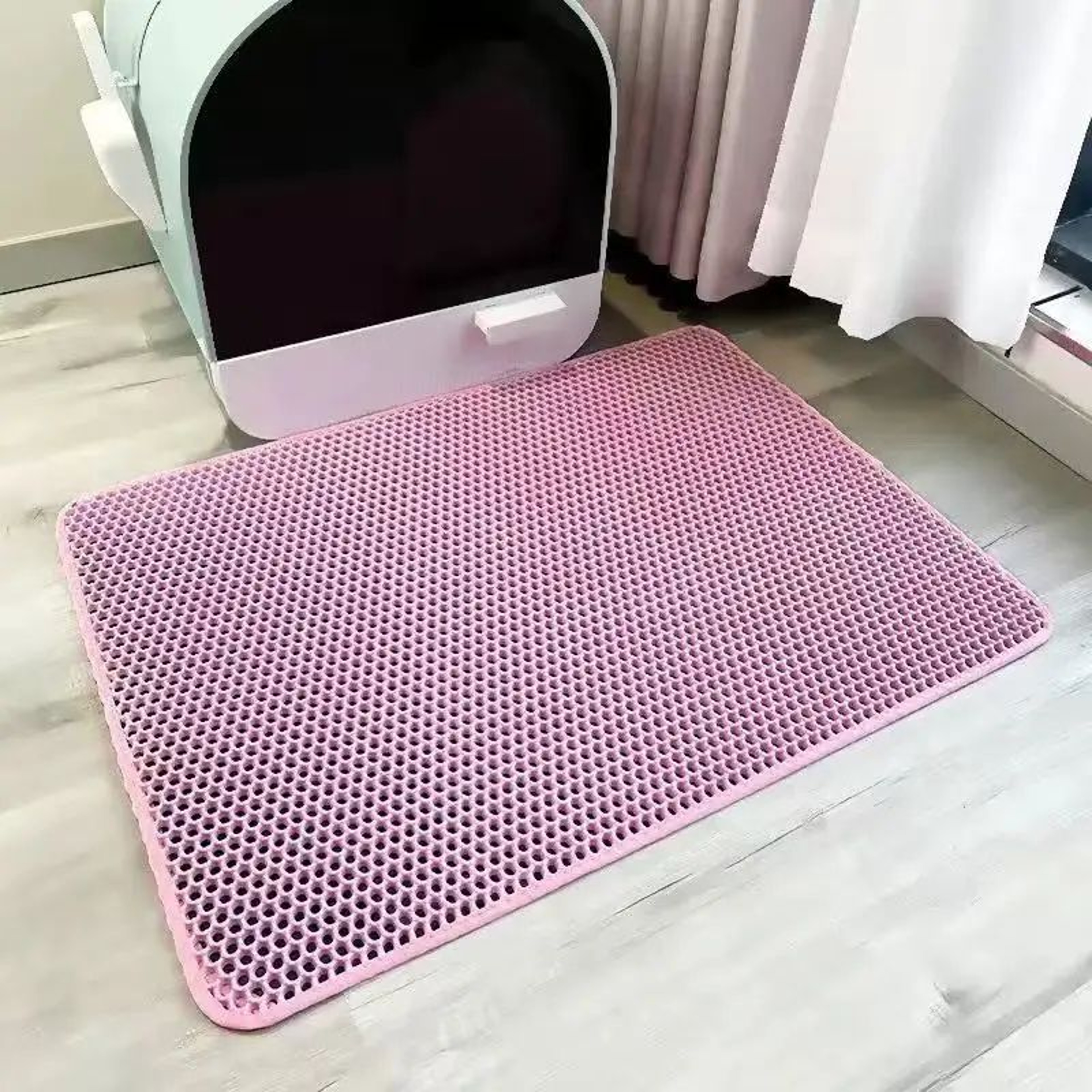 PawGuard DoubleLayer Cat Litter Trapping Mat Waterproof Litter Box Pad 11