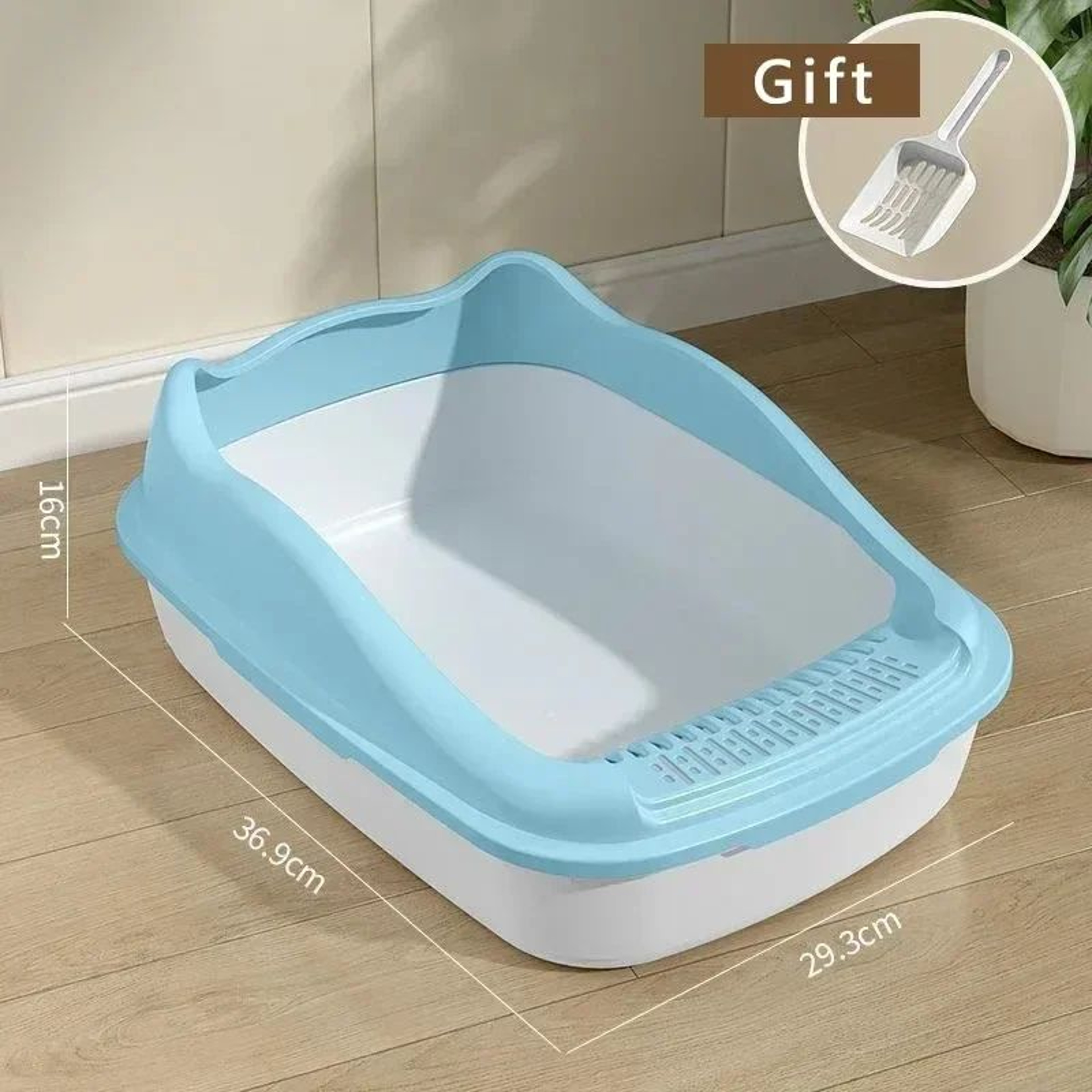 EasyClean Anti Splash Small Cat Litter Box With Scoop 7
