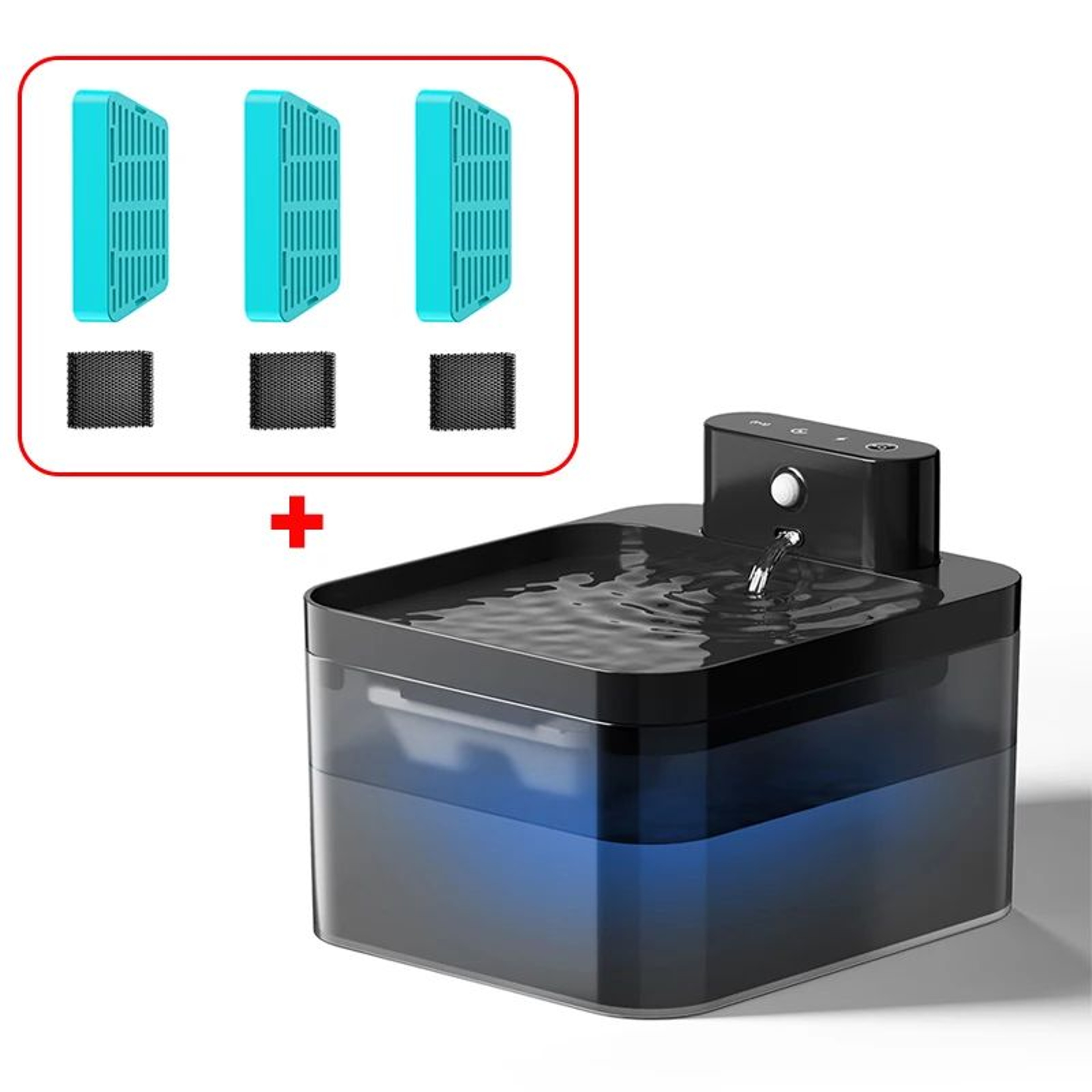 ROJECO Wireless Cat Water Fountain  Smart Automatic Pet Drinking Fountain 7