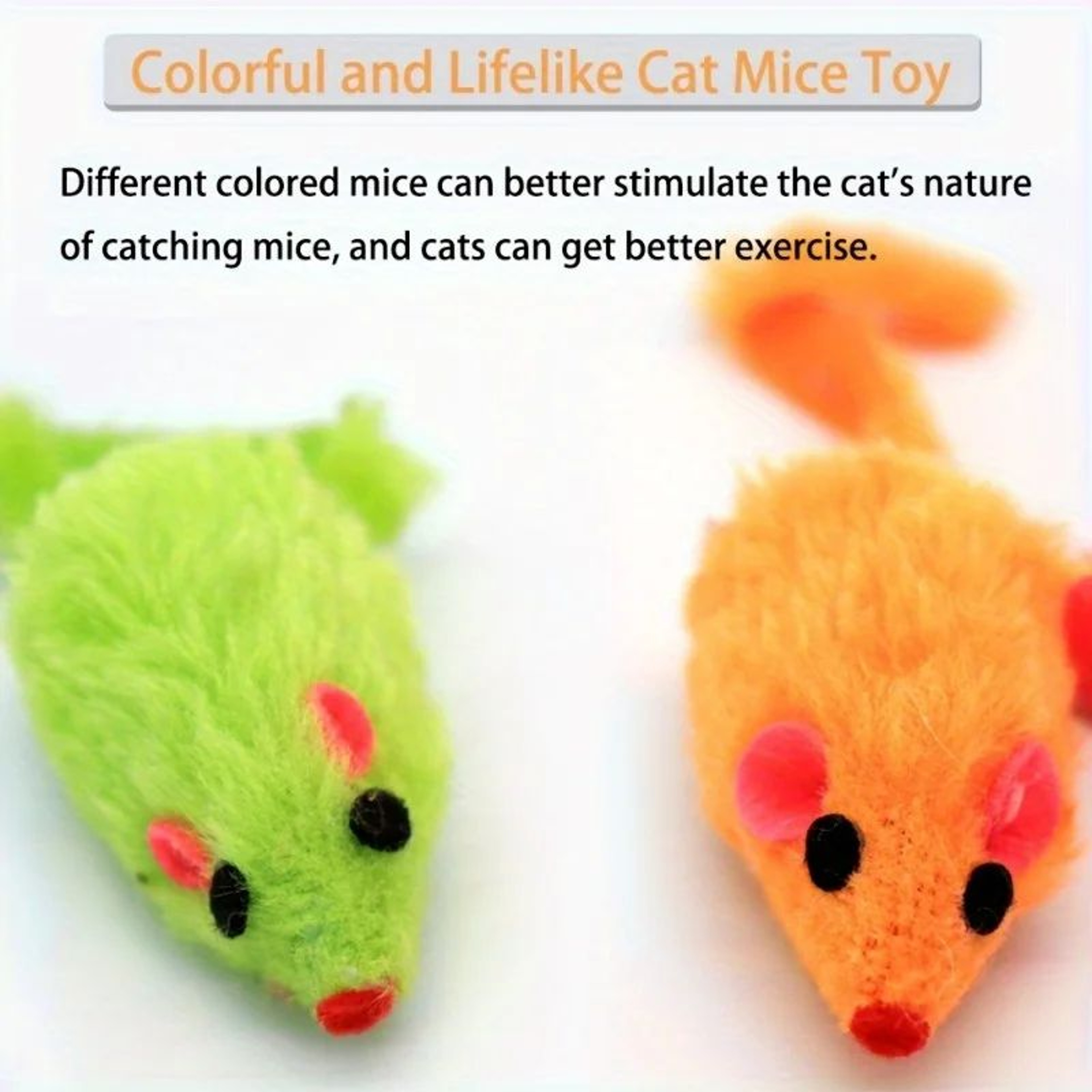 25Pack Plush Mouse Cat Toys For Interactive Indoor Play 2