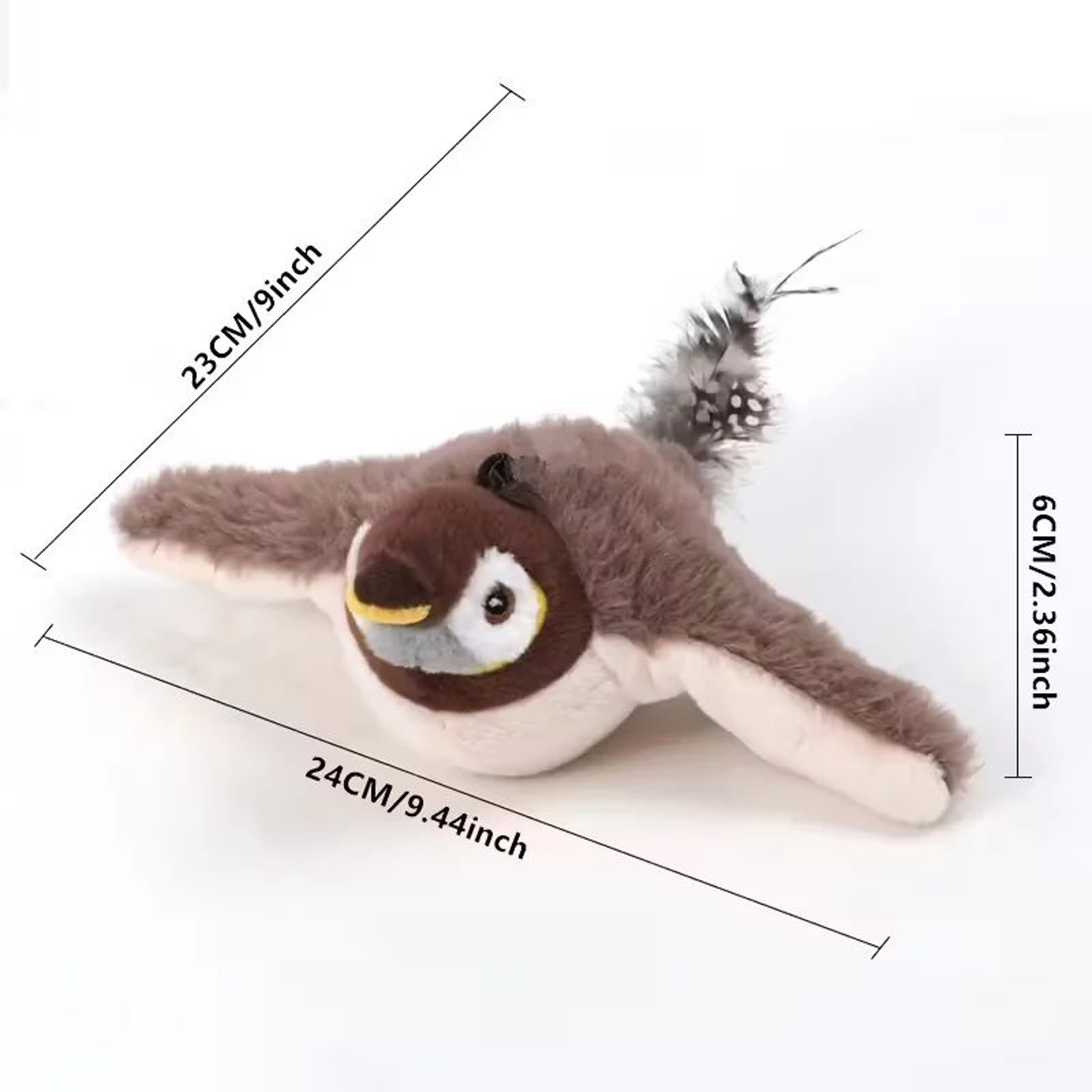 Interactive Cat Toy Flapping Sparrow  USB Rechargeable Chirping Bird For Active Indoor Cats 5