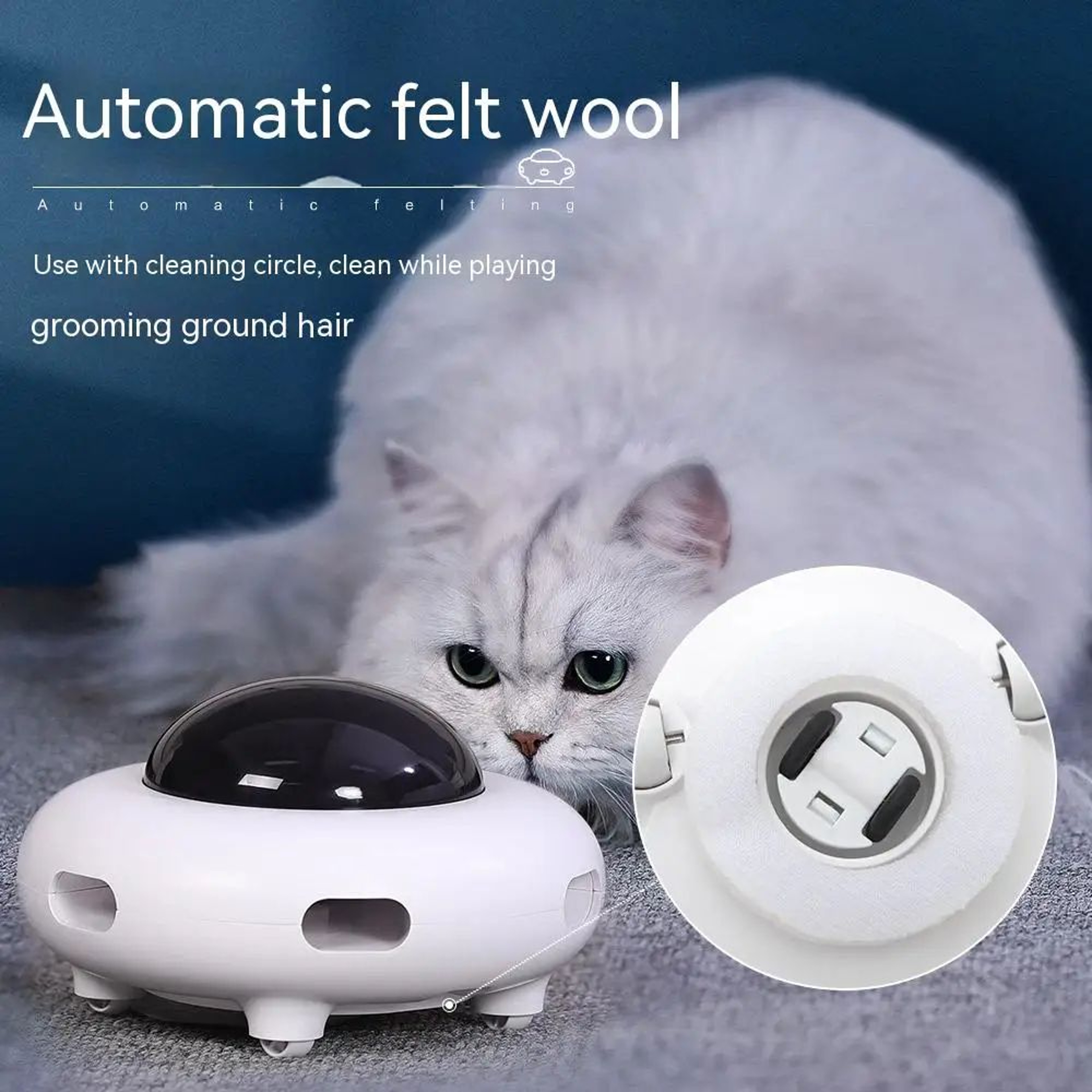 Smart UFO Automatic Cat Toy With Replaceable Feather 1