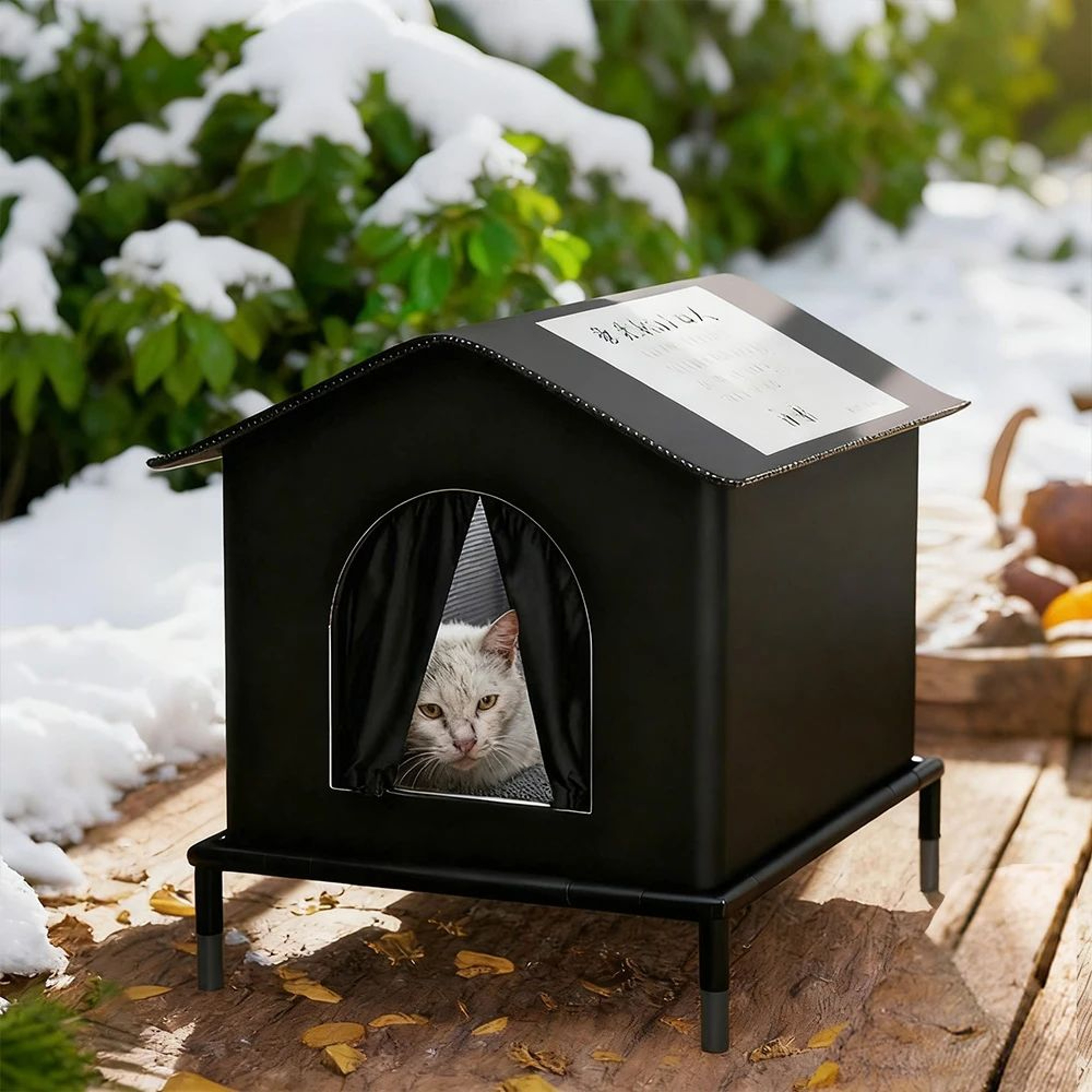 AllSeason Outdoor Cat House For Stray  Indoor Cats  Insulated Waterproof Warm Shelter 1