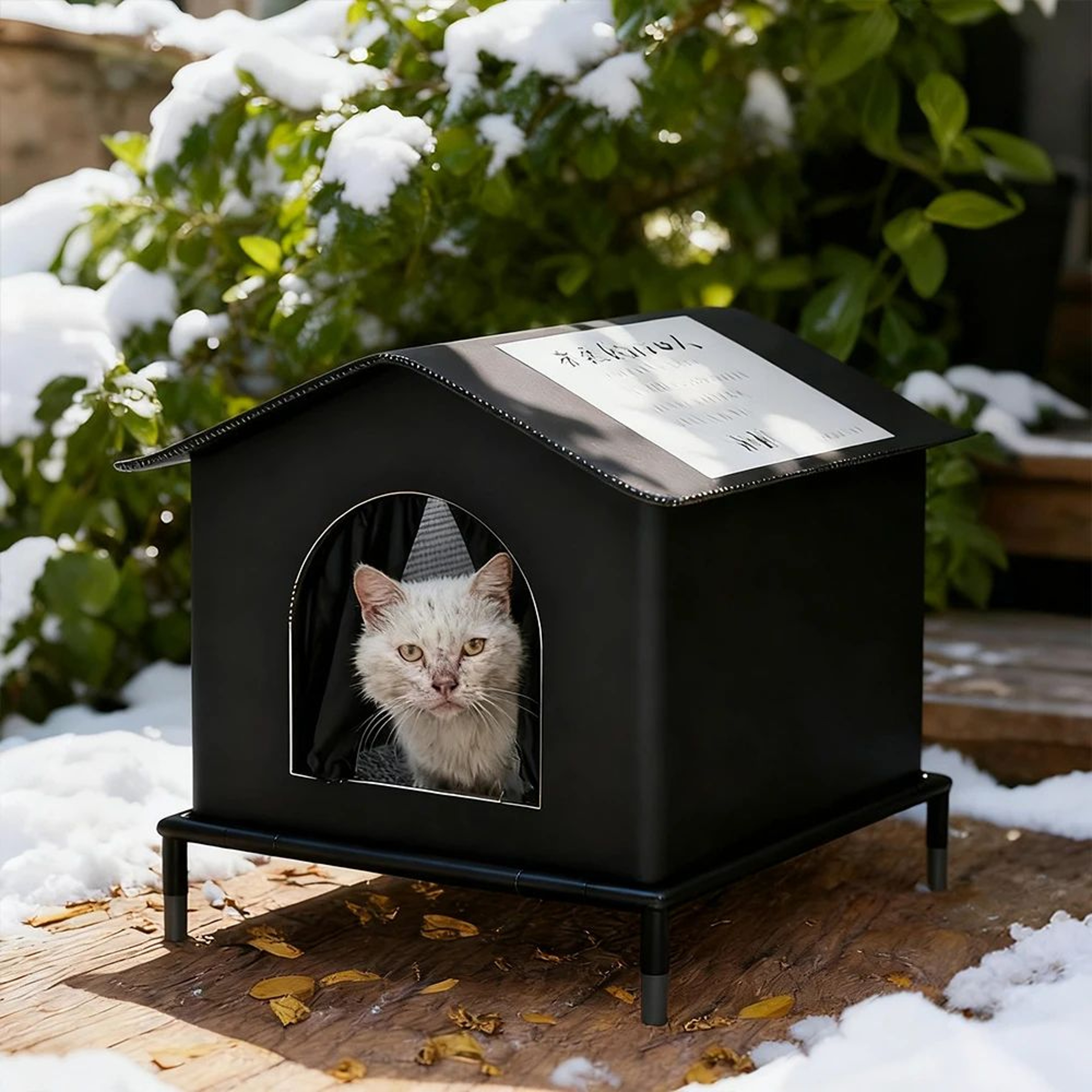 AllSeason Outdoor Cat House For Stray  Indoor Cats  Insulated Waterproof Warm Shelter 5