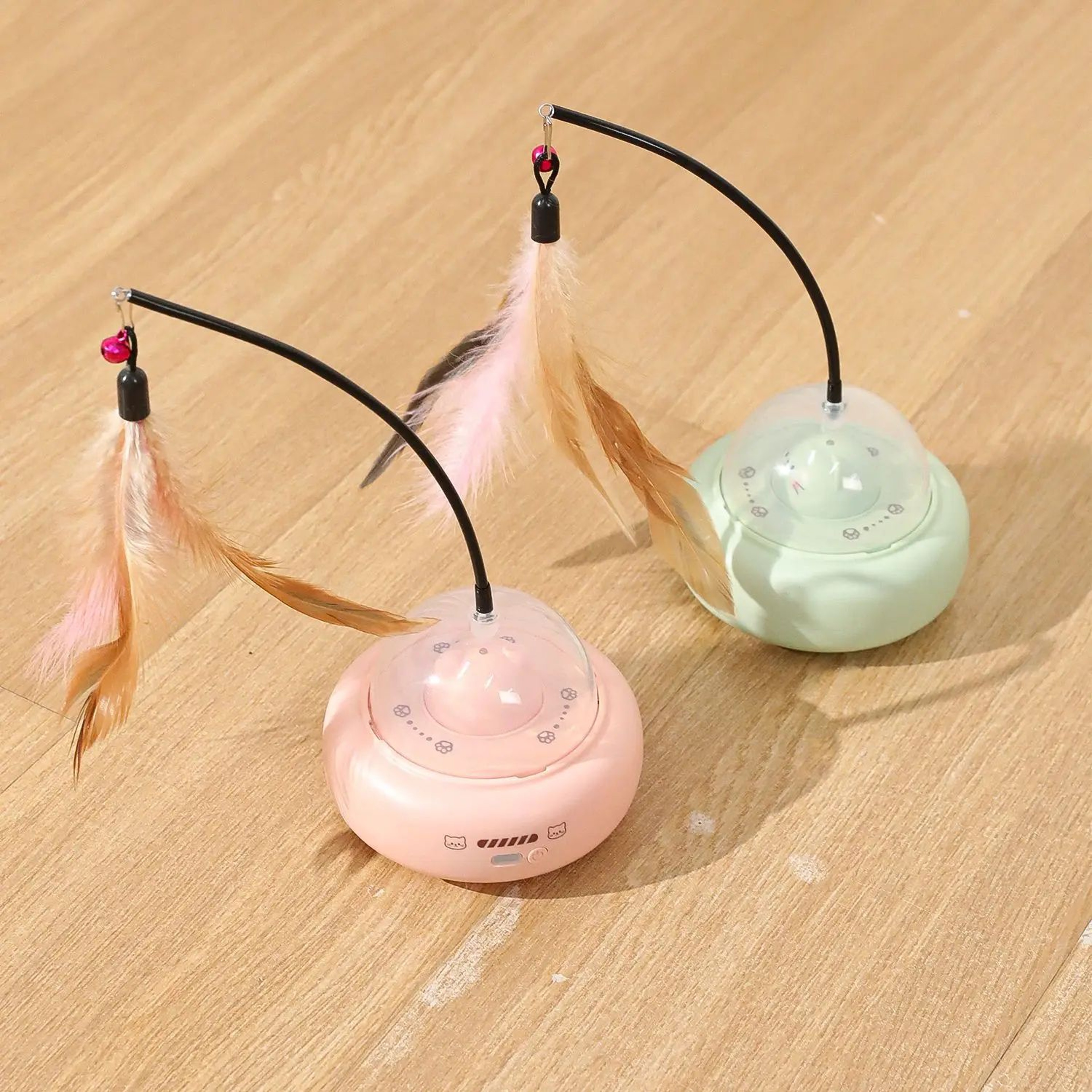 Smart UFO Interactive Cat Toy With Feather Teaser 5