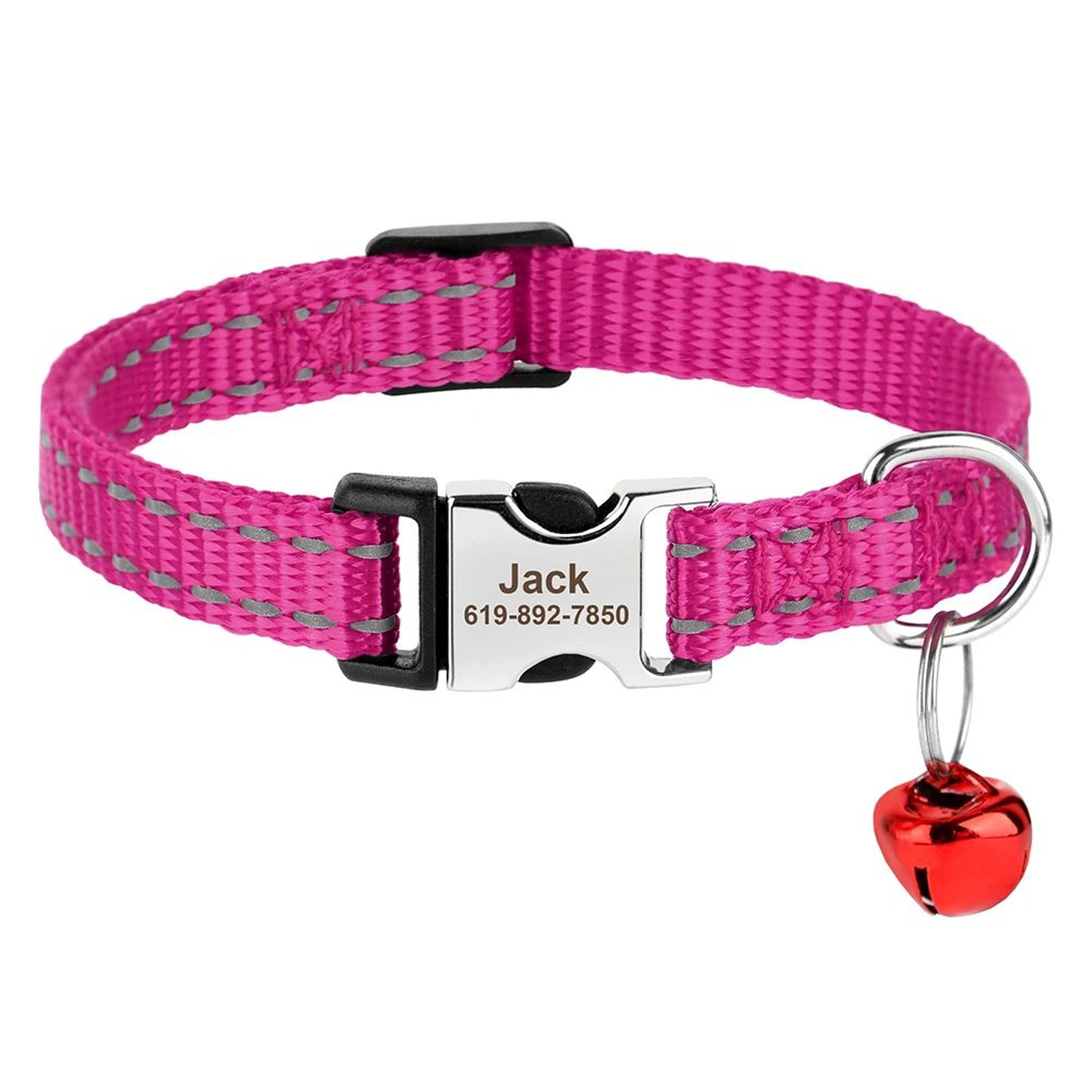 Personalized Reflective Nylon Cat Collar For Cats And Small Dogs 6