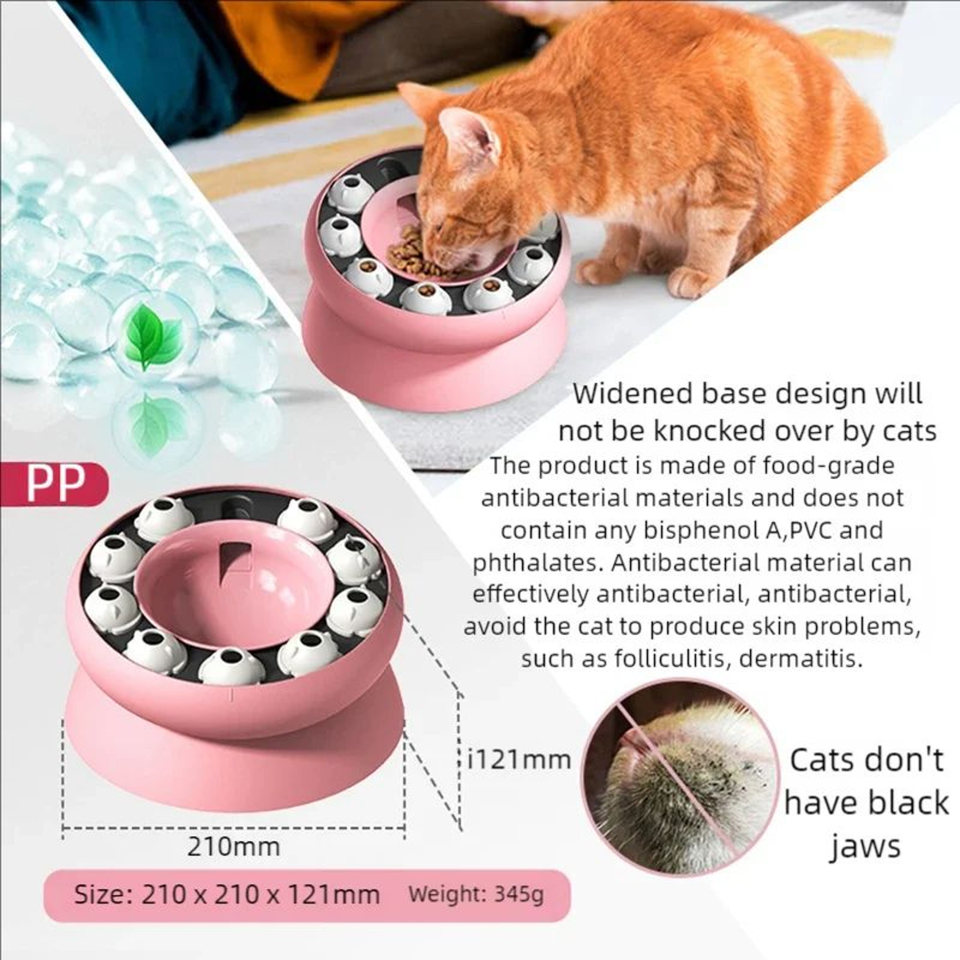PuzzleSpin Interactive Cat Slow Feeder Toy Bowl – view 7