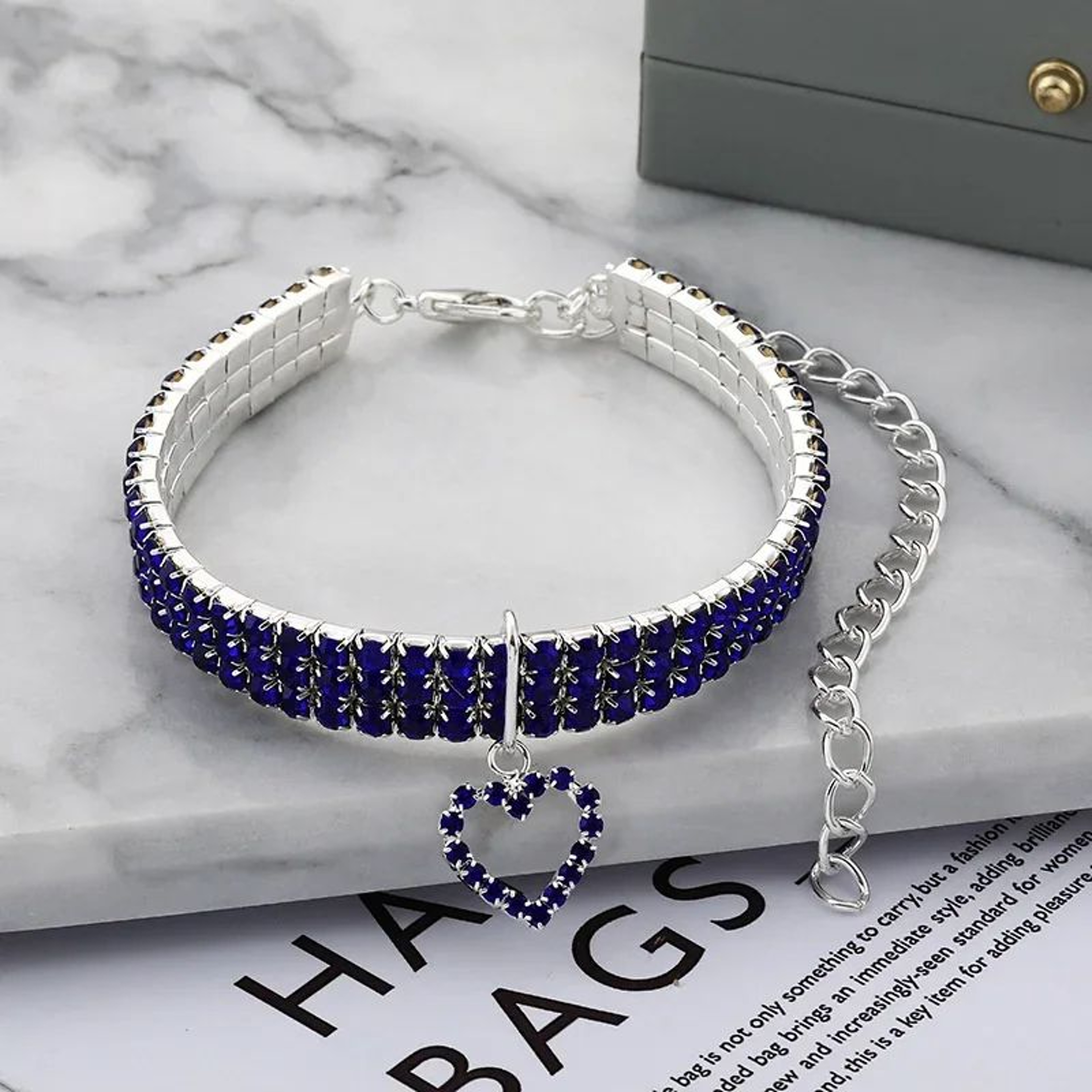 SparkleFit Rhinestone Pet Collar For Cats  Small Dogs 2