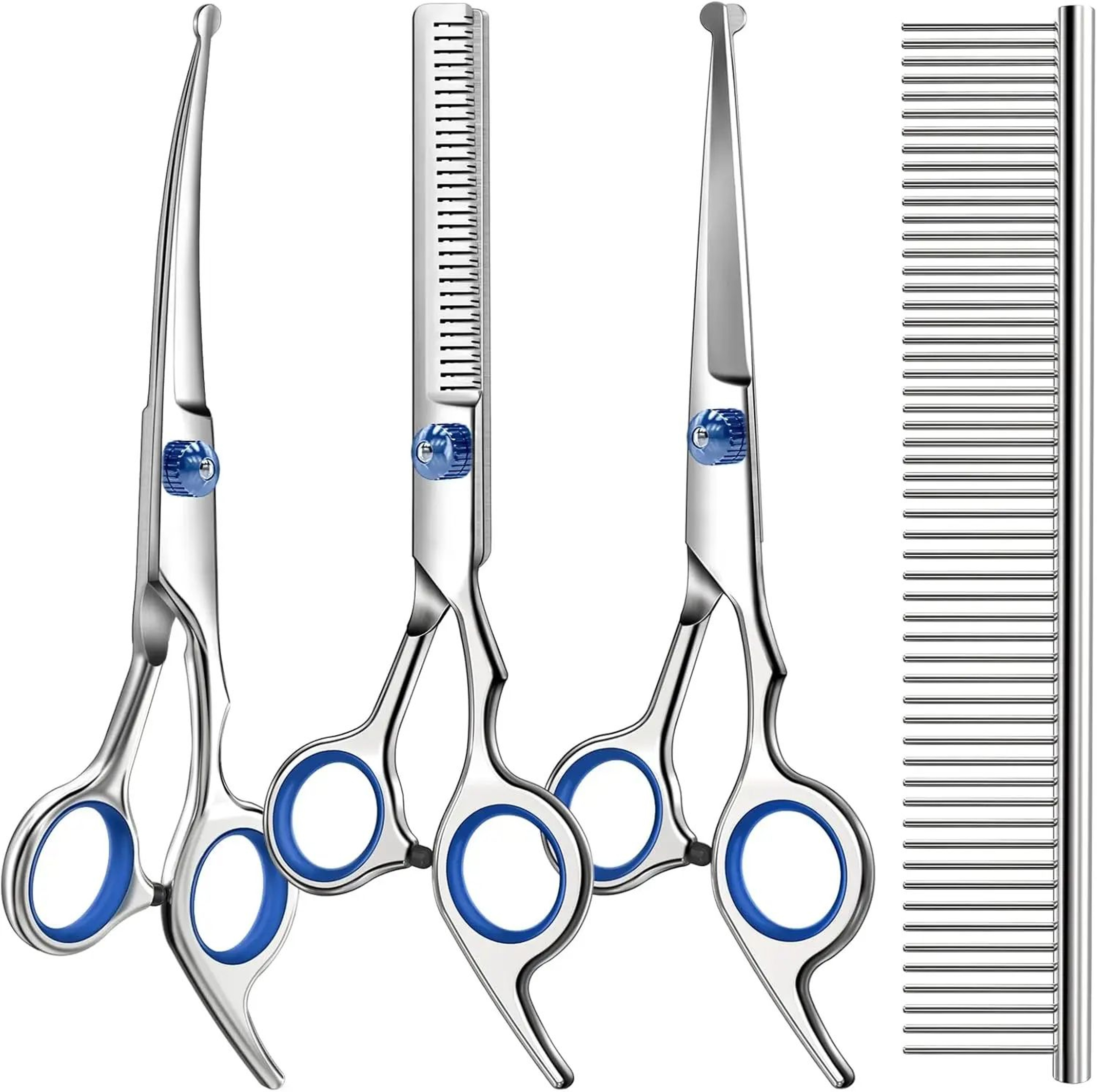 Pro Groom 4in1 Pet Grooming Scissors Set For Dogs  Cats 0