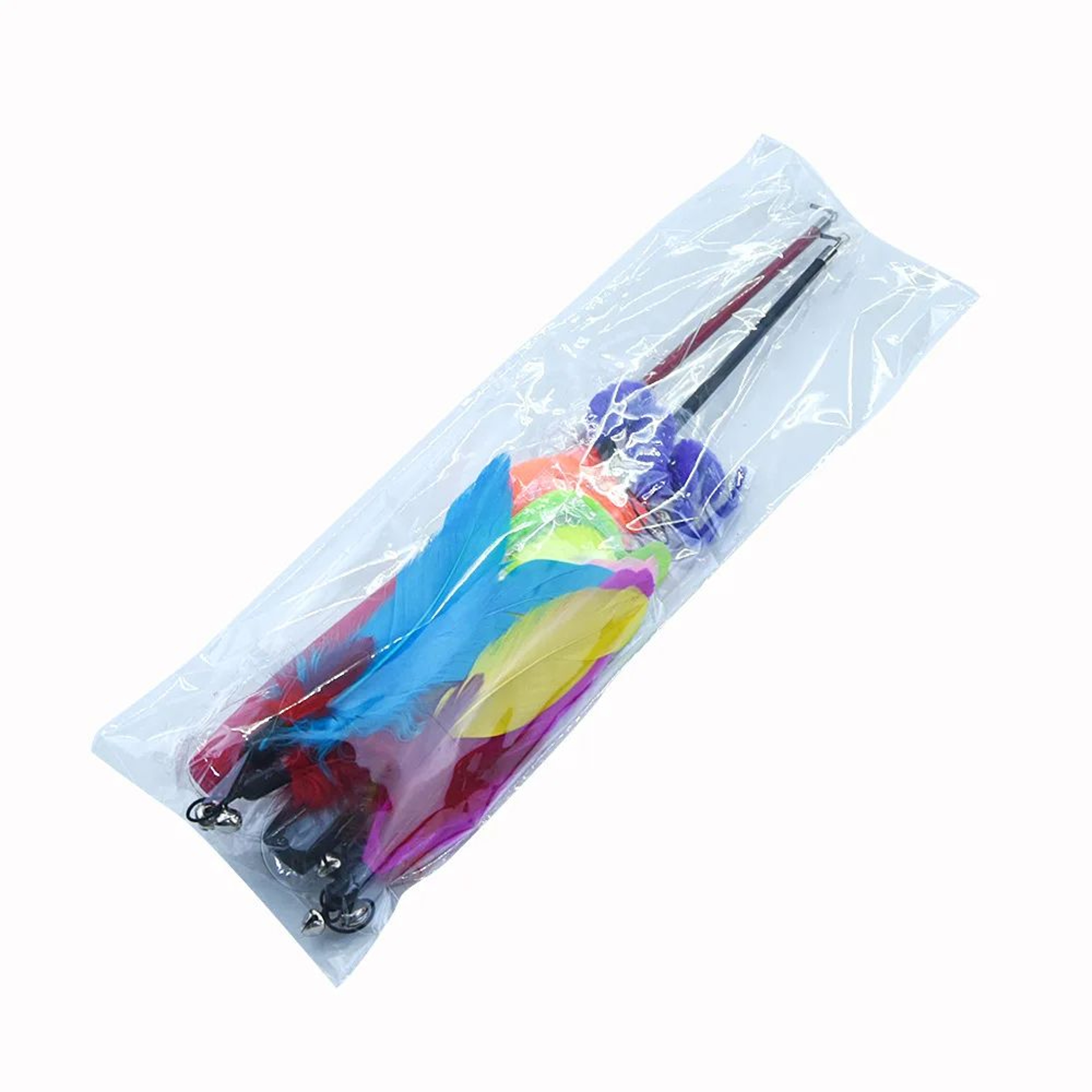 Retractable Cat Feather Teaser Wand With Bells 5