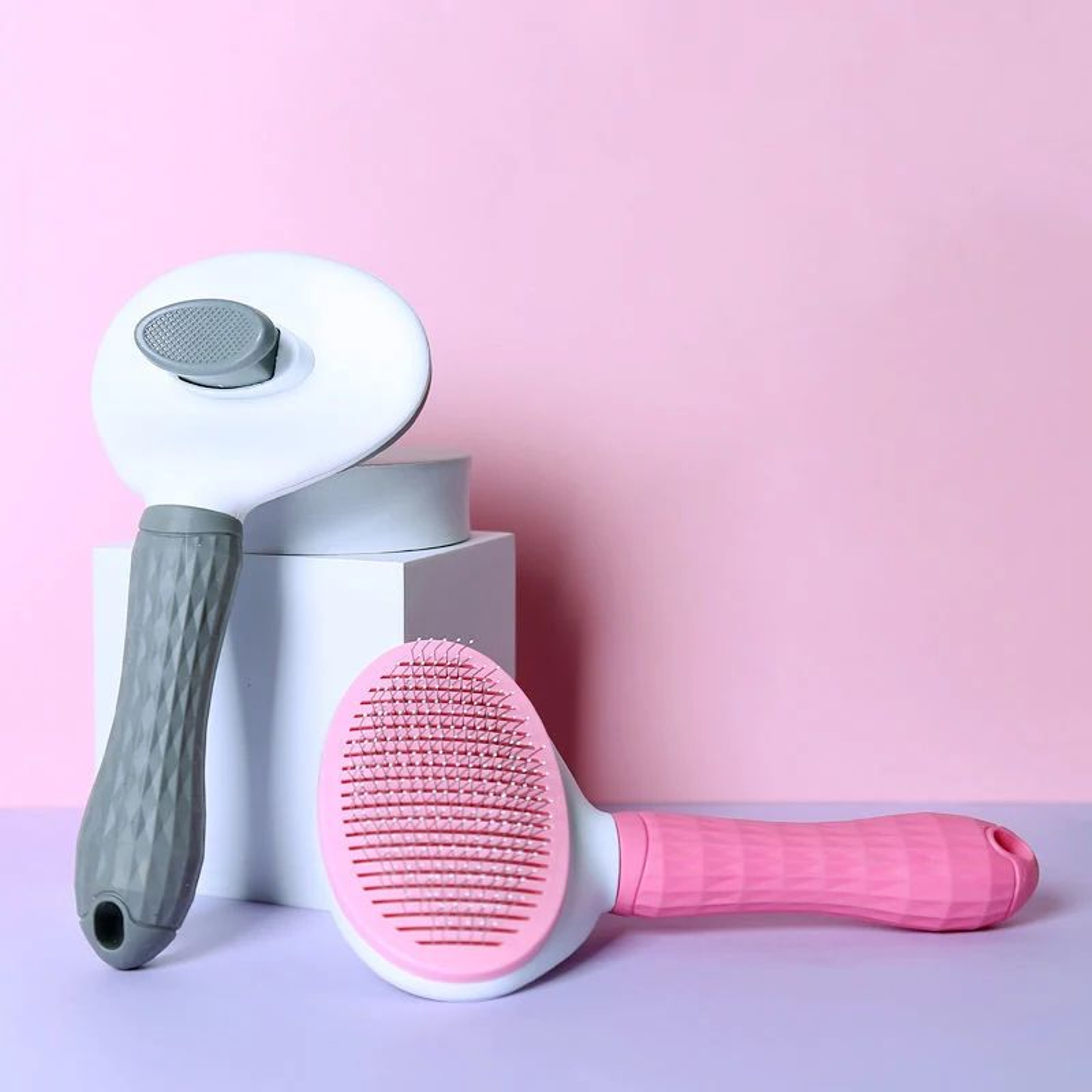 Gentle SelfCleaning Pet Hair Removal Brush For Dogs  Cats  Stainless Steel Dog Grooming Brush For S 1