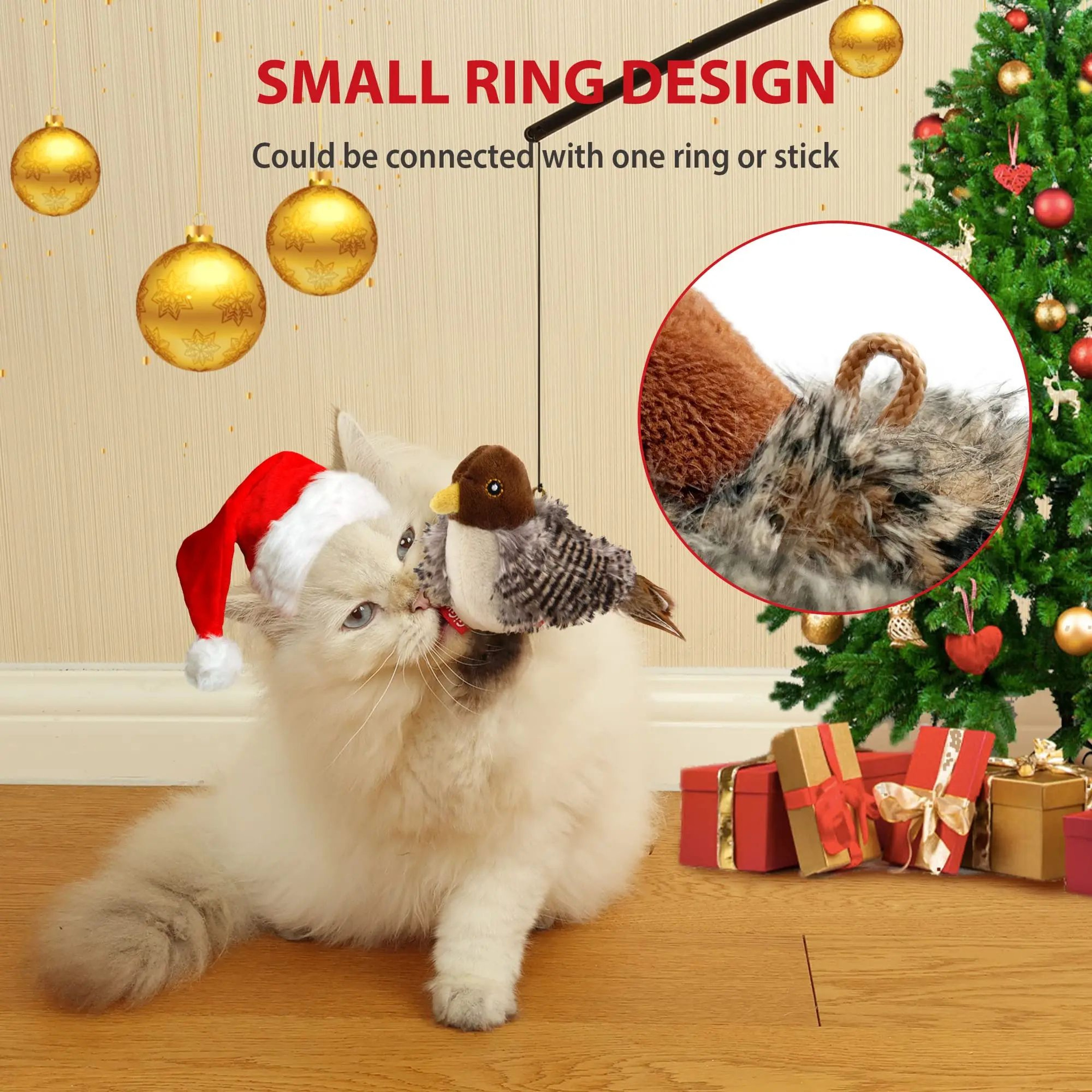 GiGwi Chirping Feather Cat Toy For Indoor Hunting Play 3