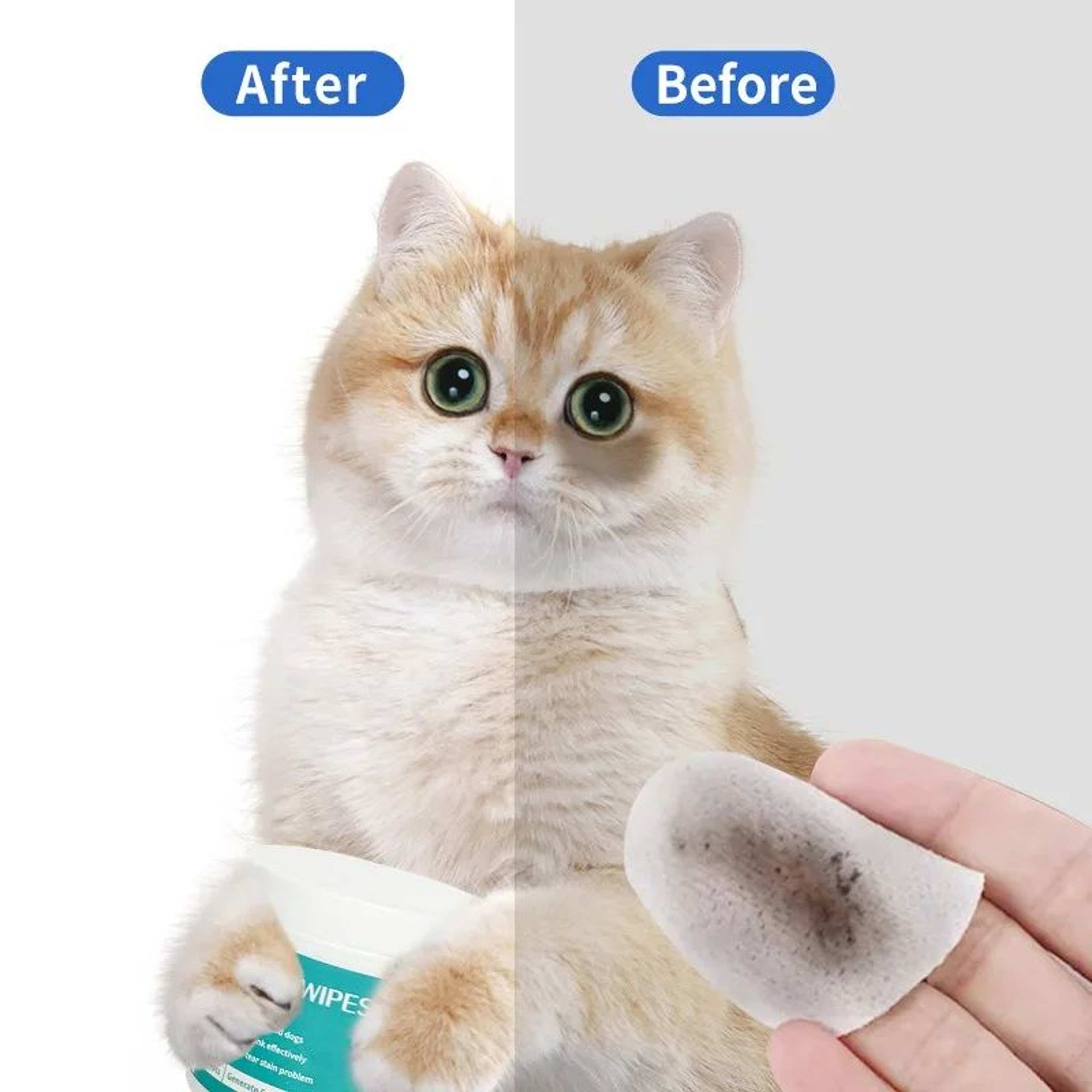 Gentle Pet Eye Wipes Tear Stain Remover For Cats And Dogs 2