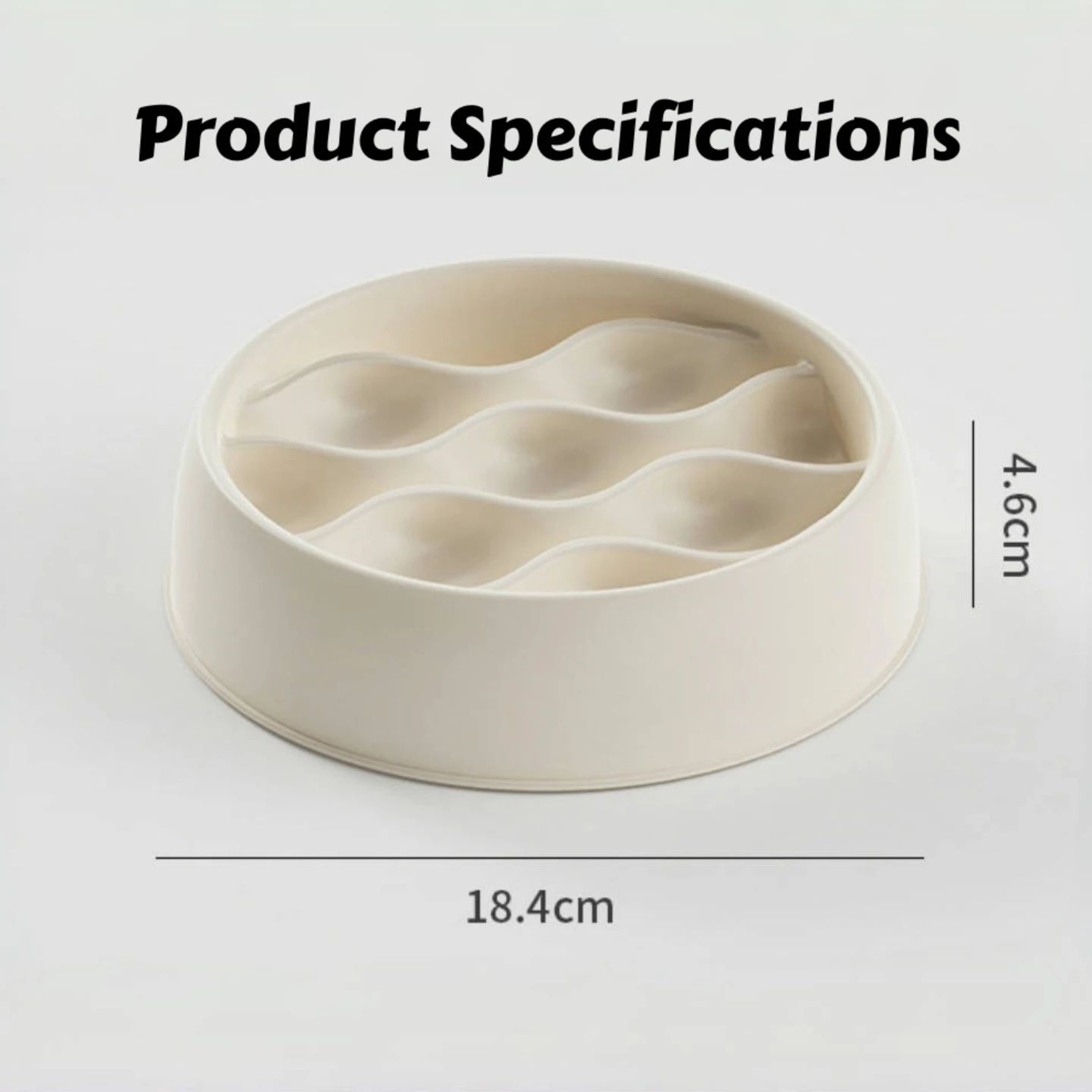 Slow Feed Cat Bowl Set with Dual Water Dish and Anti-Splash Design – view 7