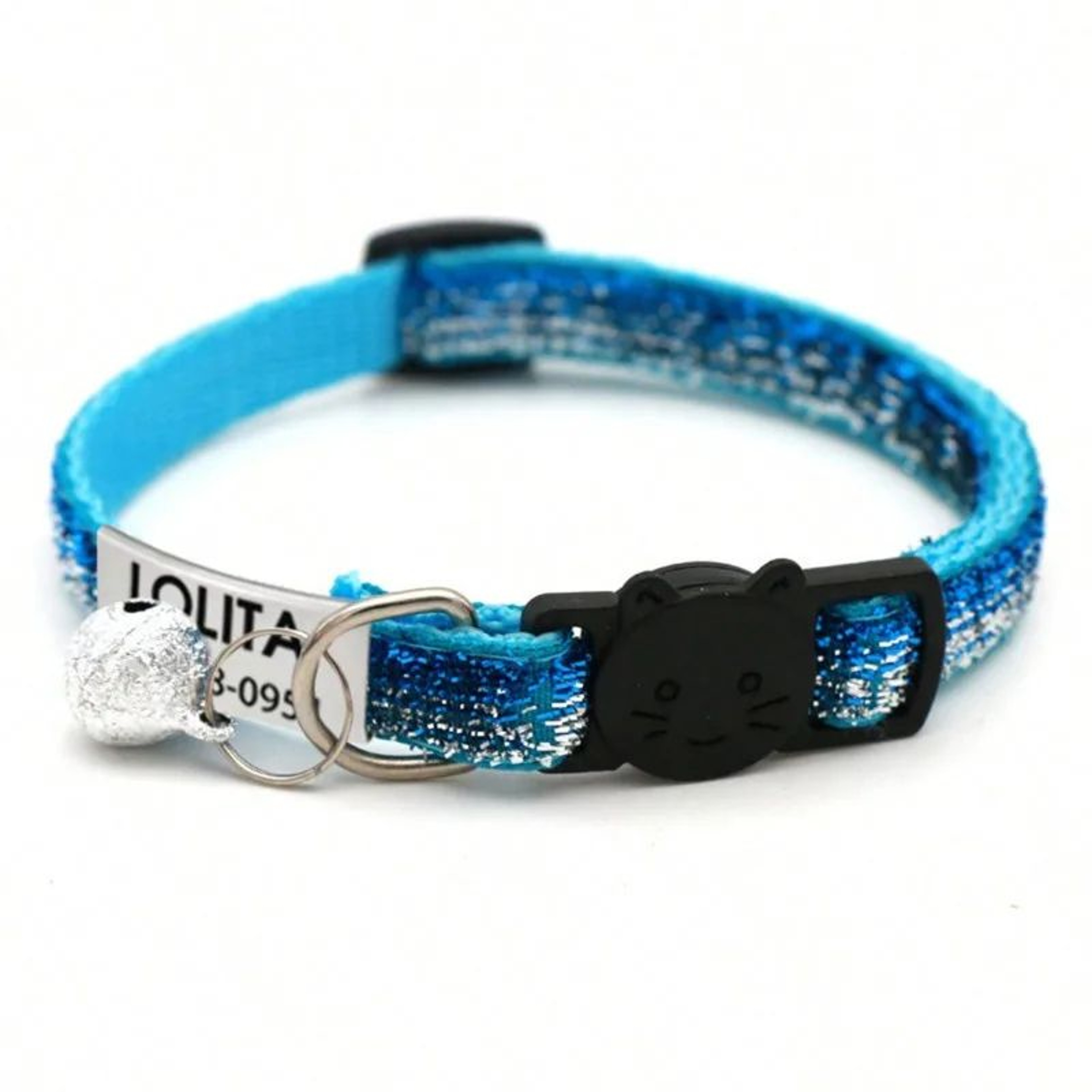Personalized Glitter Breakaway Cat Collar With Engraved ID Tag For Kittens  Cats 9