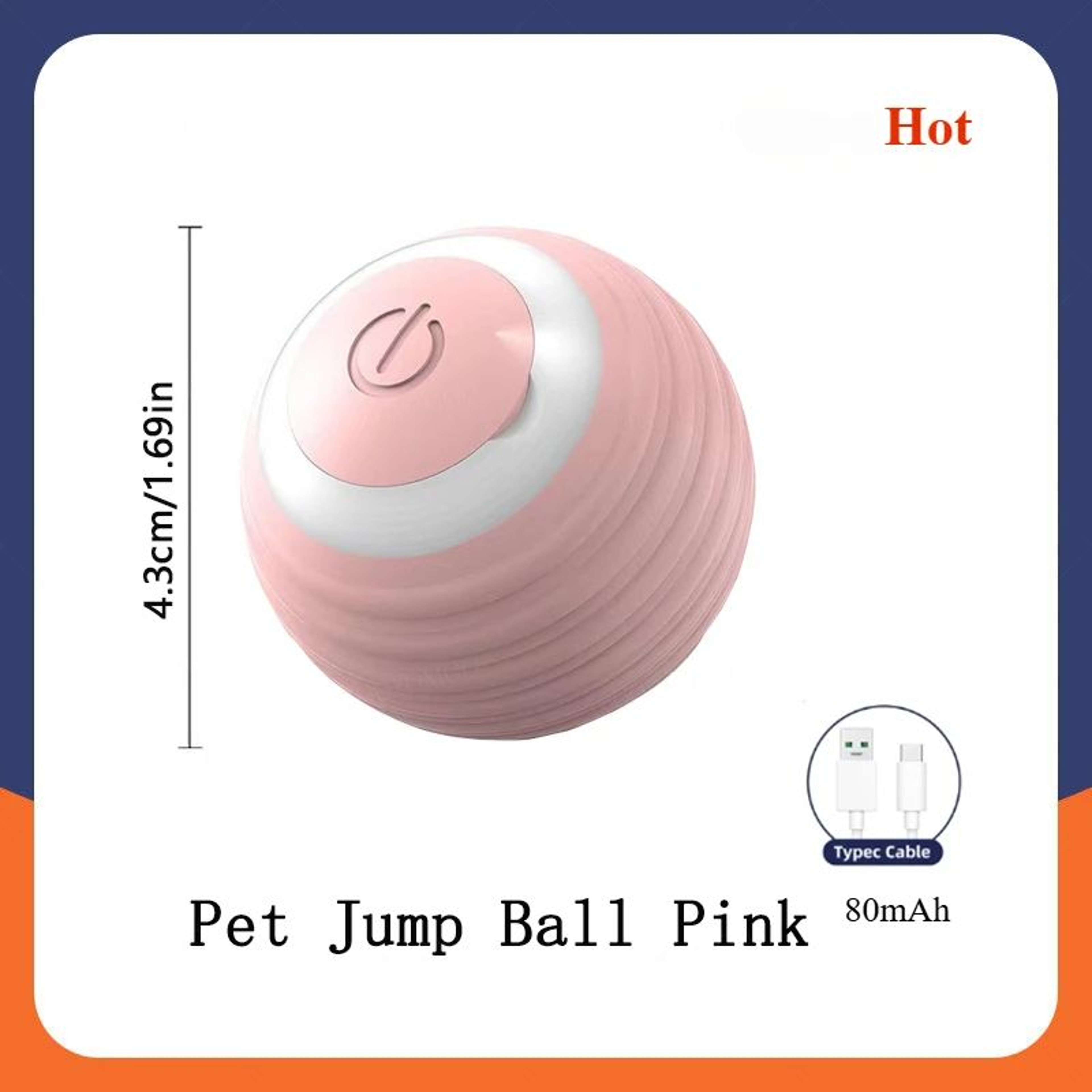 SmartPounce Rechargeable Interactive Cat Toy Ball 7