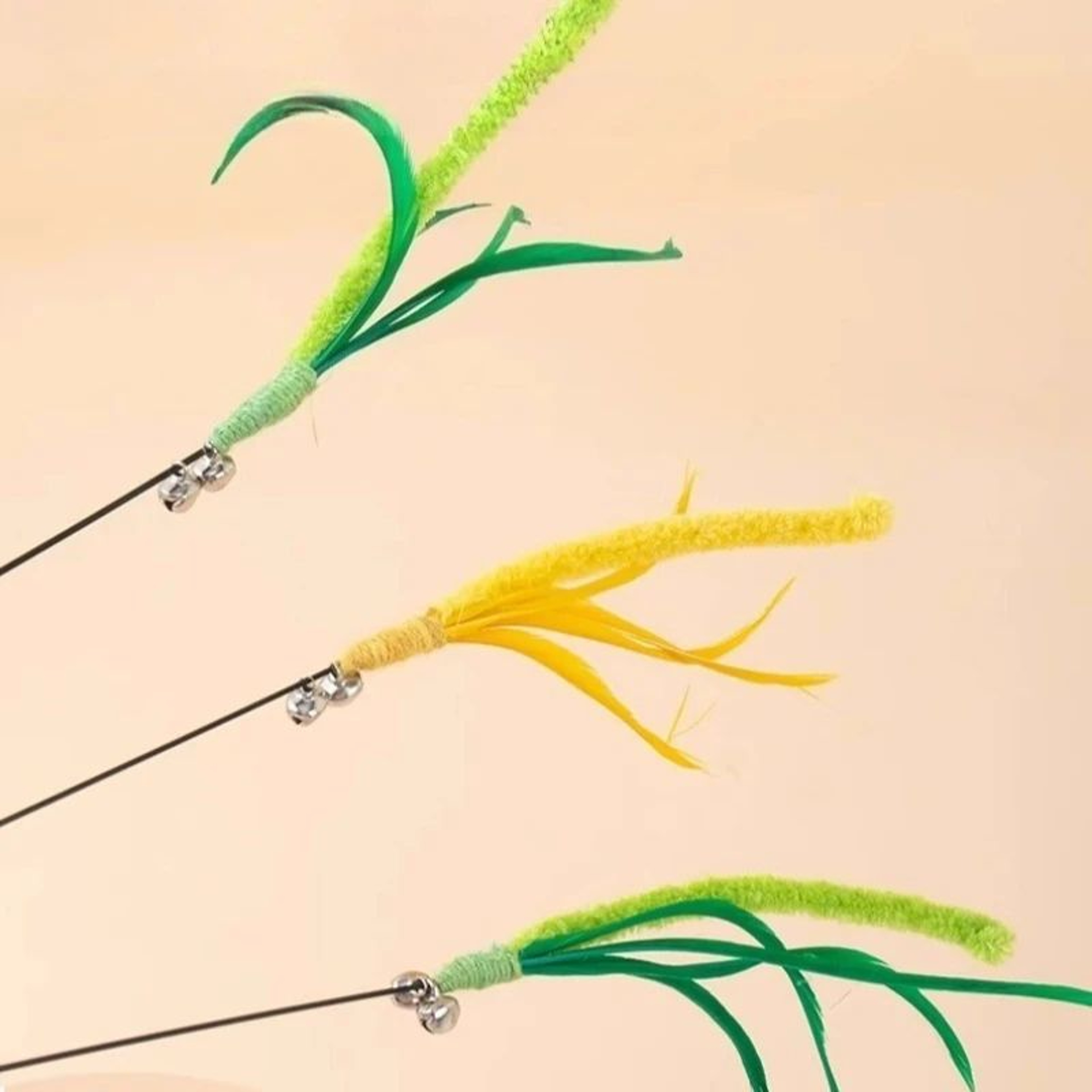 Interactive Feather Cat Teaser Wand With Sound 1