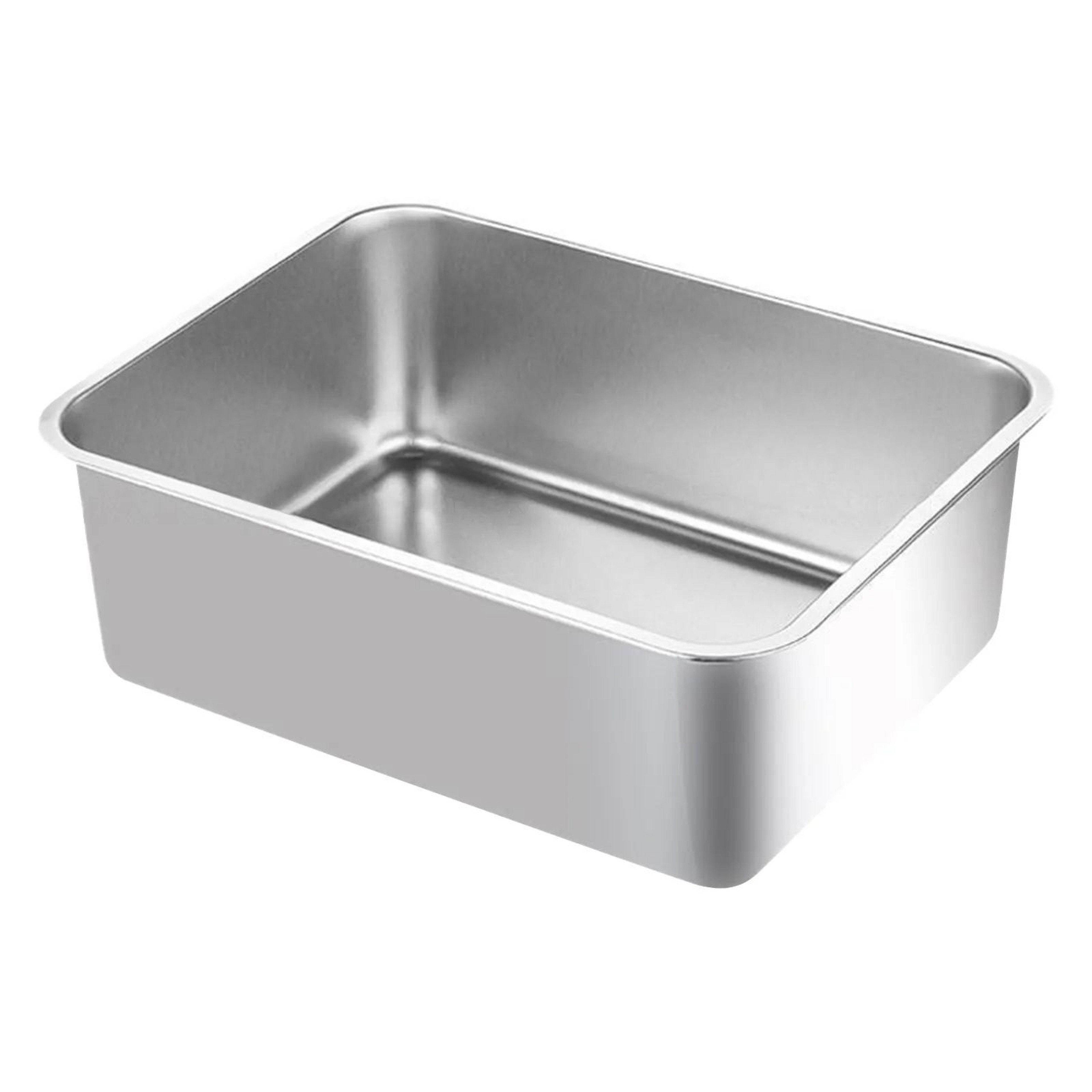 OdorResistant Stainless Steel Cat Litter Box With High Sides For Indoor Cats 4