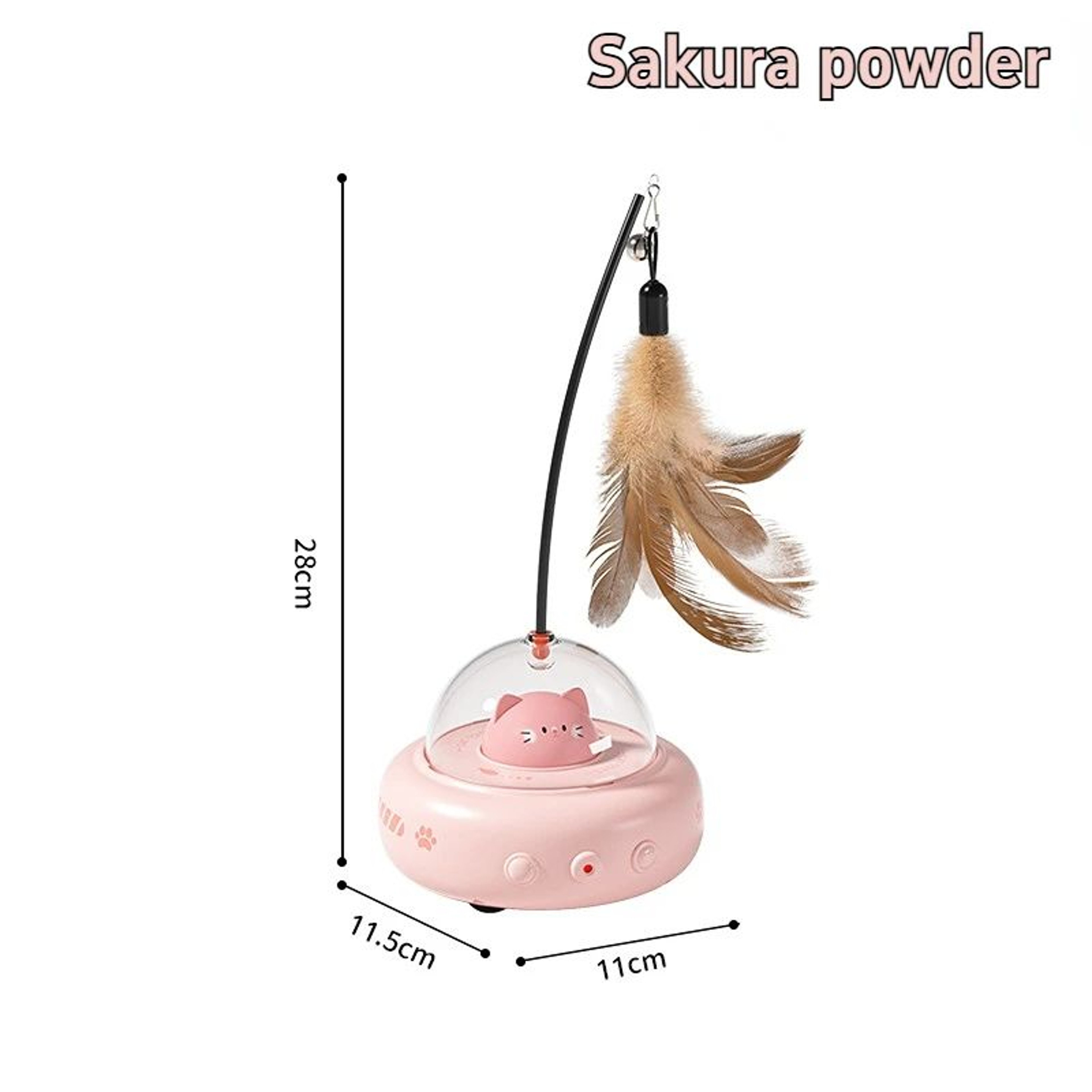 Smart UFO Interactive Cat Toy With Replaceable Feather And Bell 6