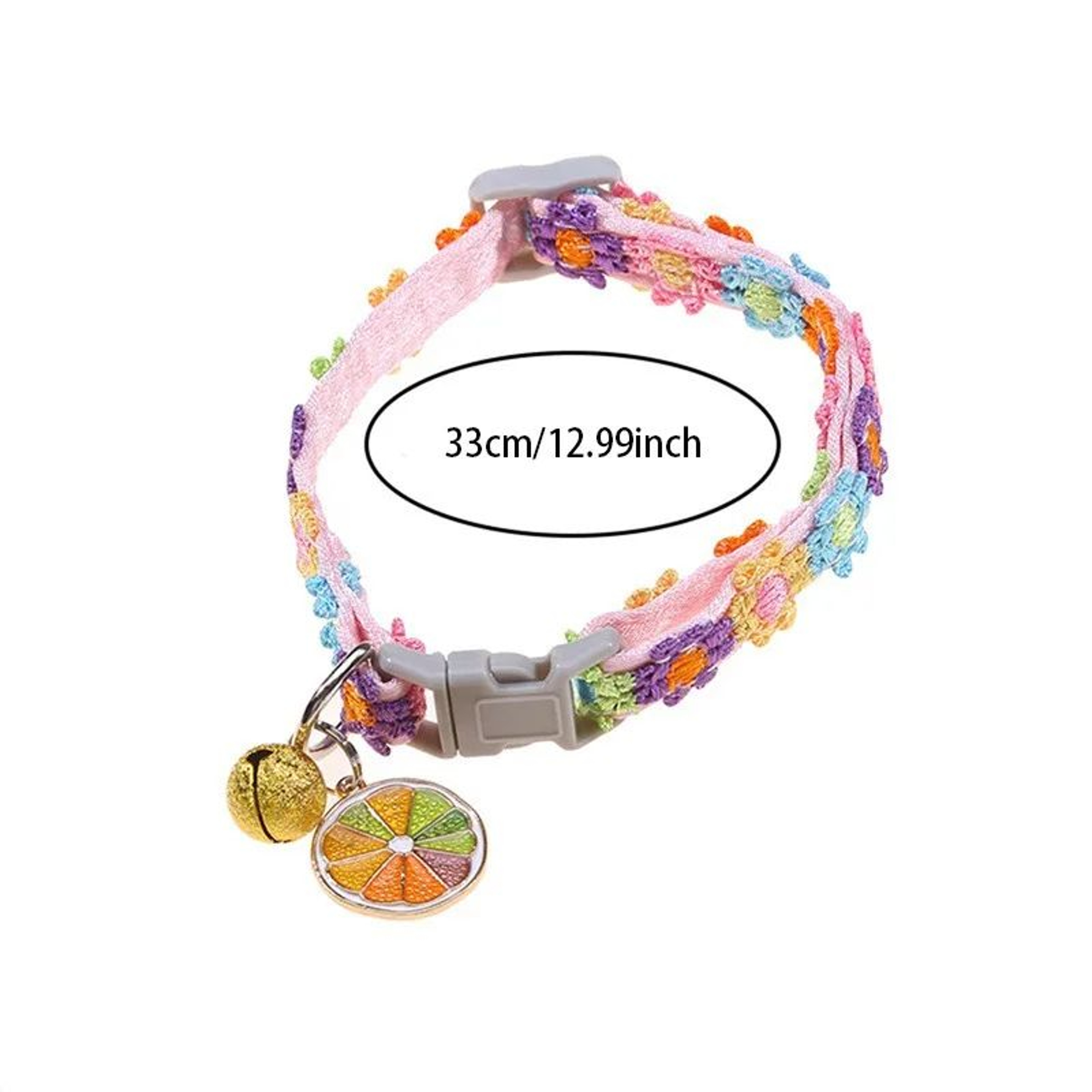 Adjustable Paw Print Pet Collar with Bell for Dogs & Cats – view 7