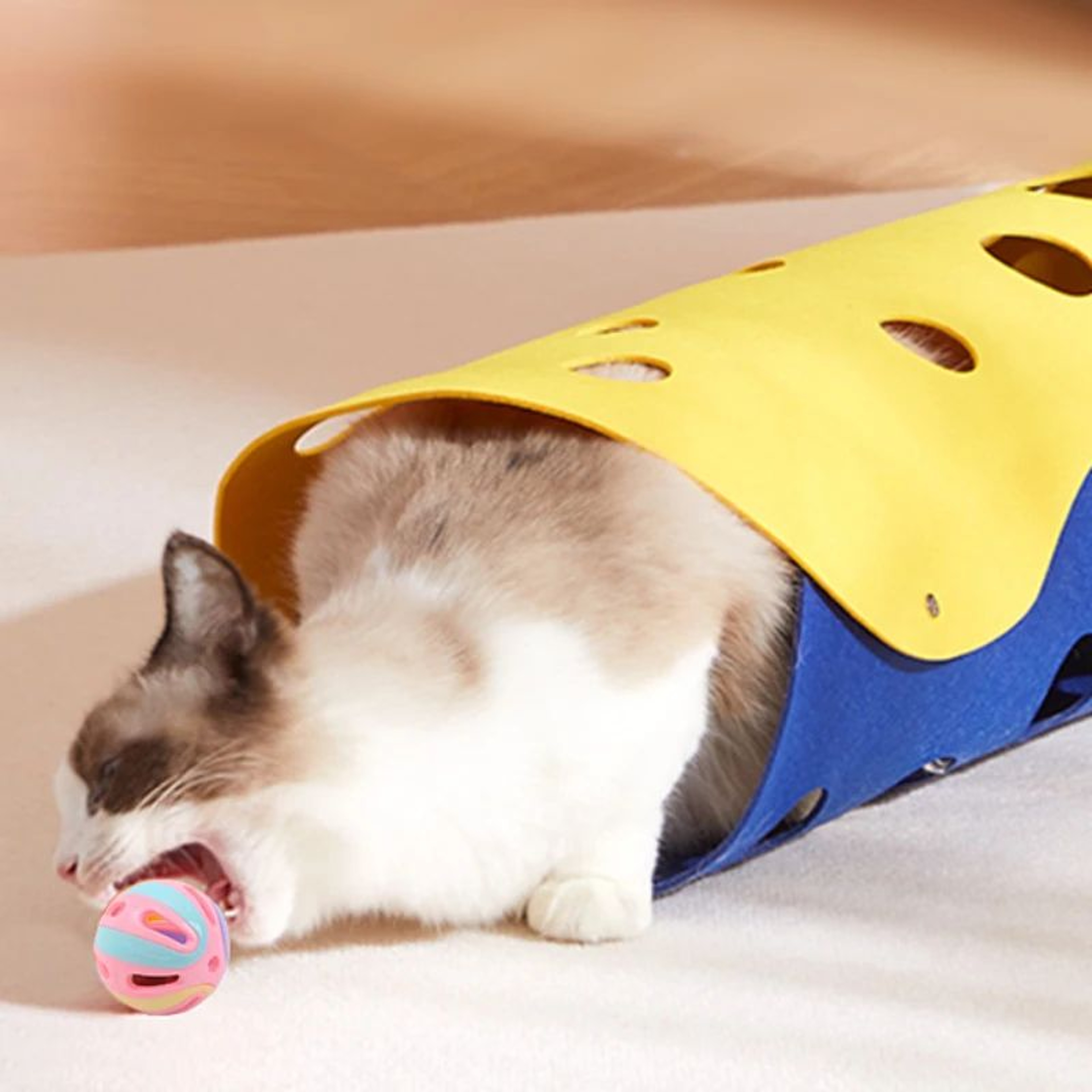 Colorful Bell Ball Interactive Cat Toy For Kittens 5