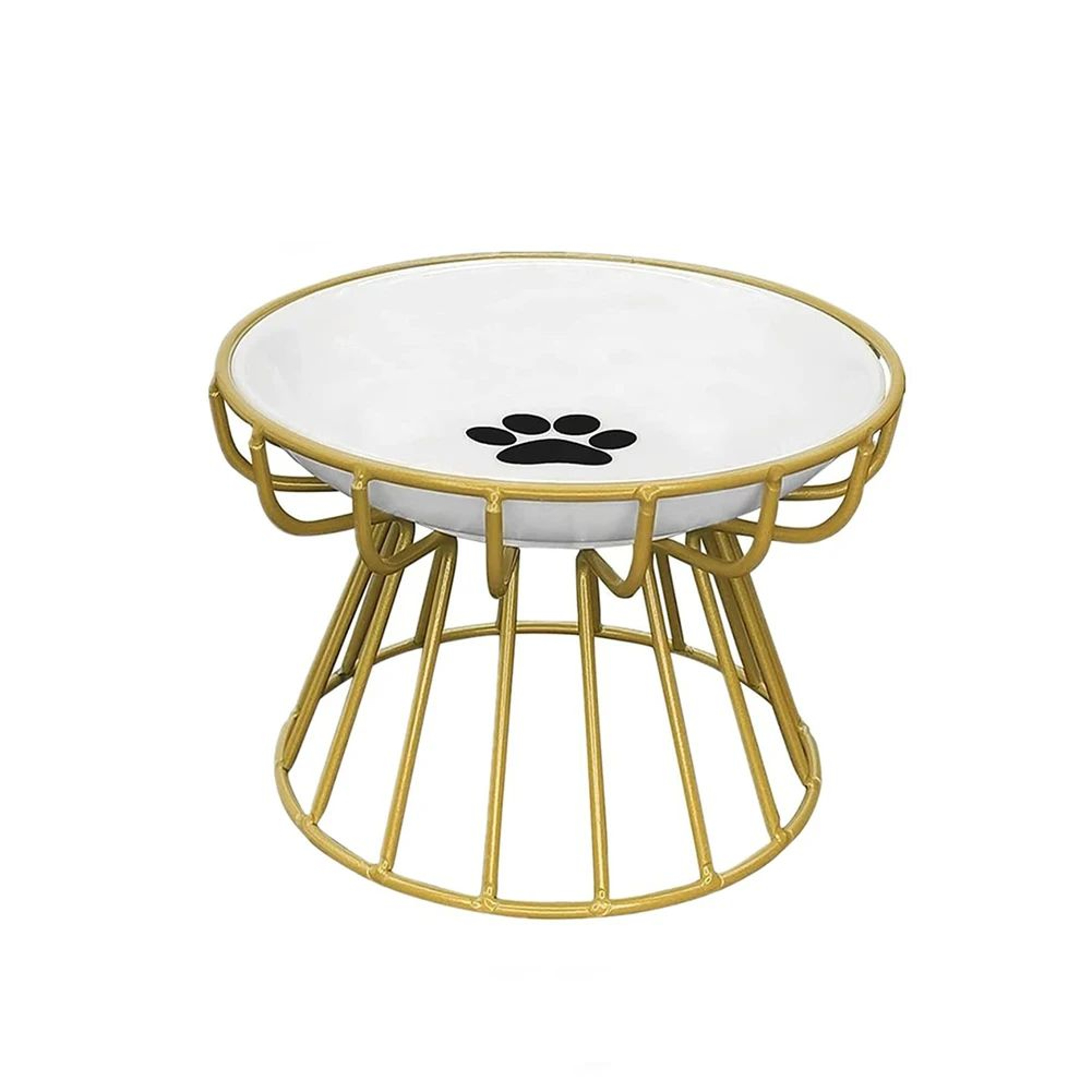 Raised Ceramic Cat Bowl With AntiTip Iron Stand 7