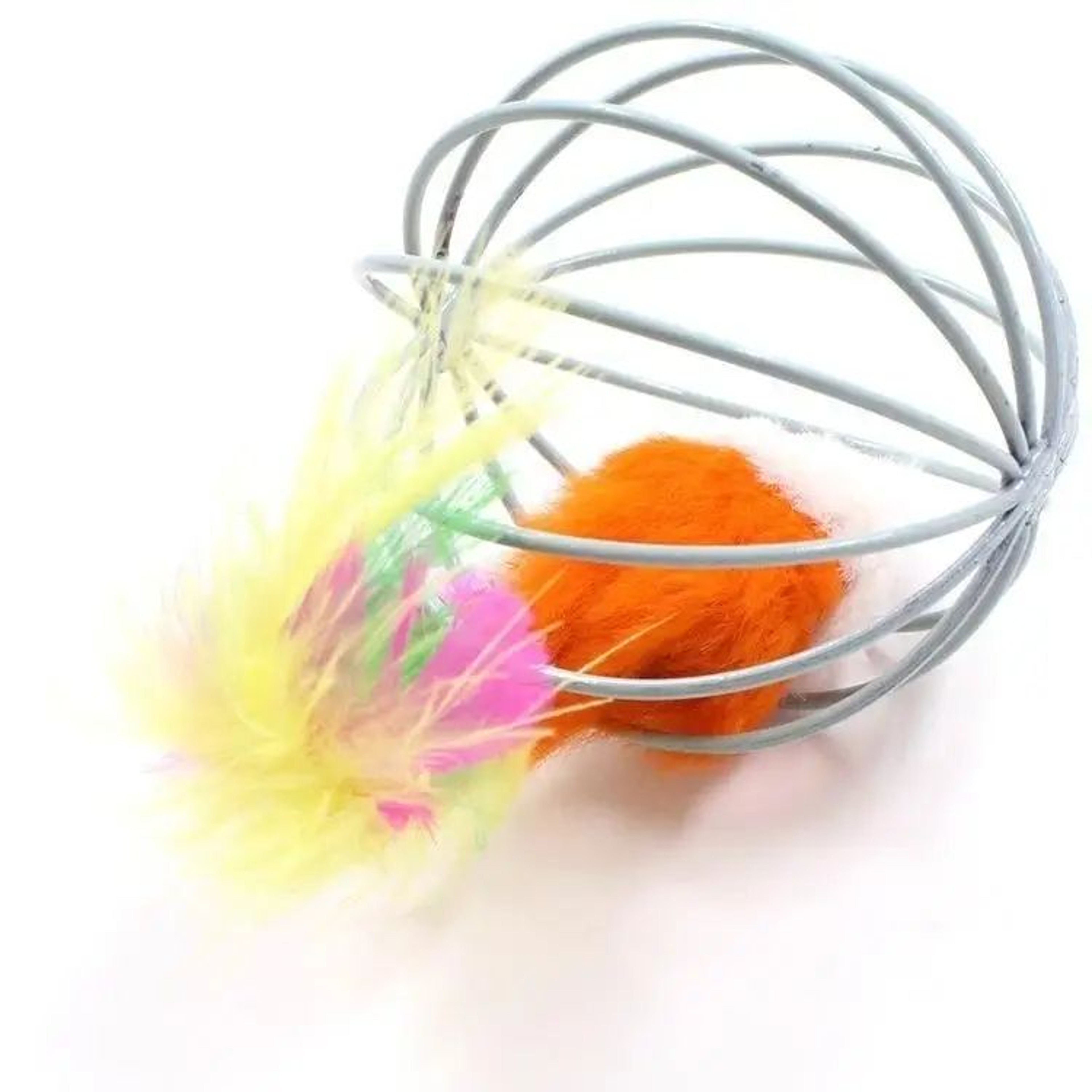 Caged Mouse Cat Toy Ball For Interactive Pet Play 3