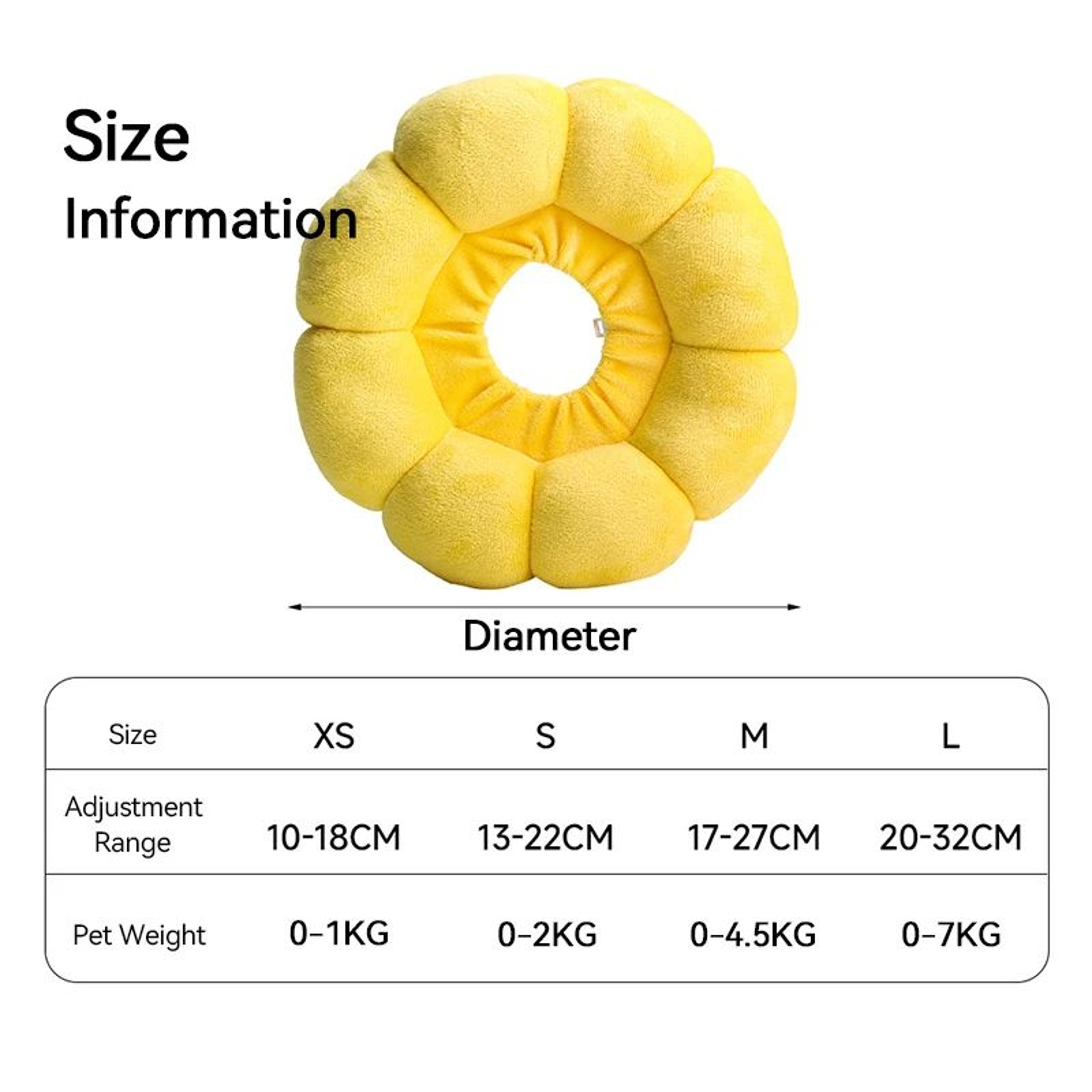 Sunflower Recovery Collar For Cats  Small Pets  Soft Adjustable AntiLick Protective Cone 5
