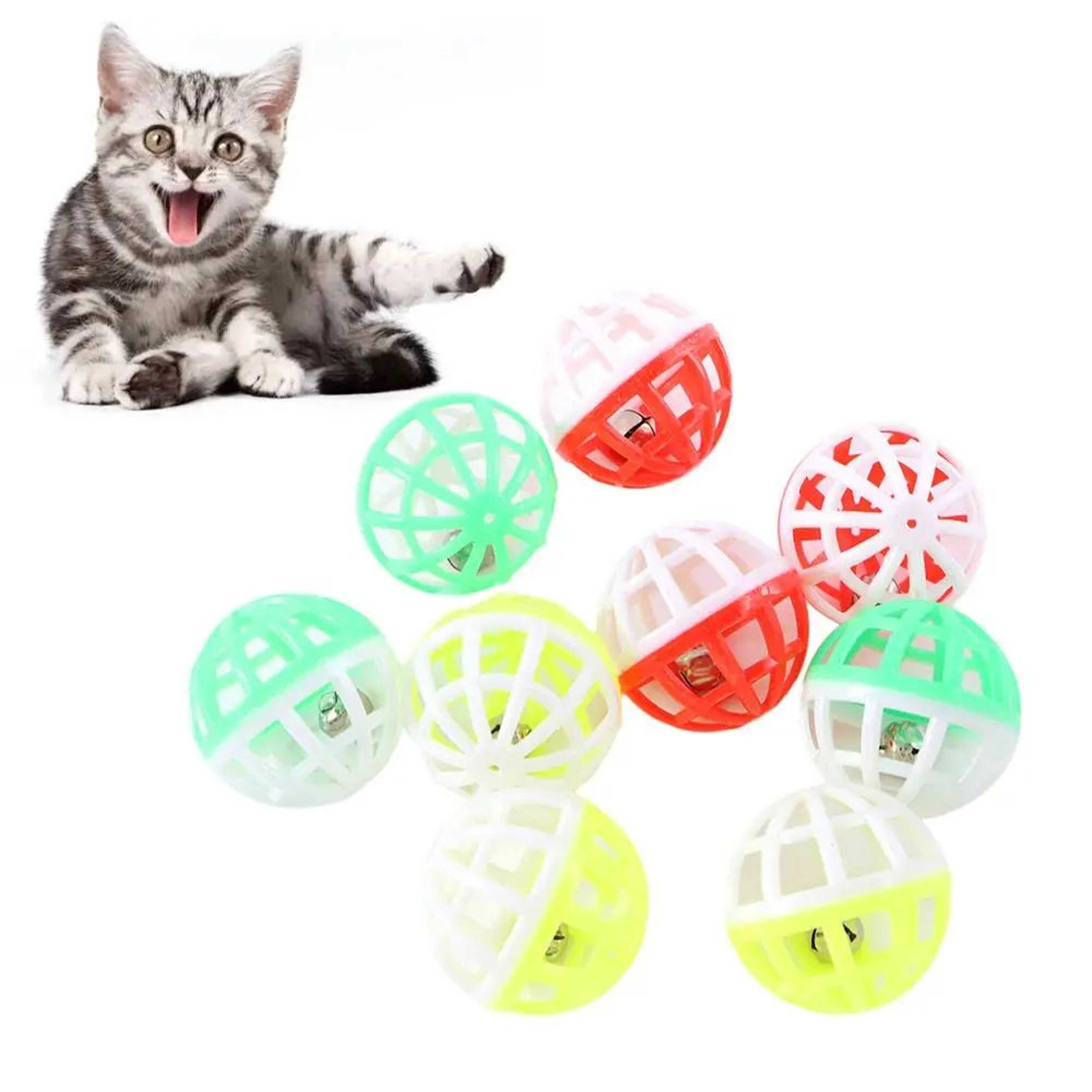 BellBounce Interactive Cat Toy Balls  Hollow Bell Training Balls For Playful Kittens  Cats 0
