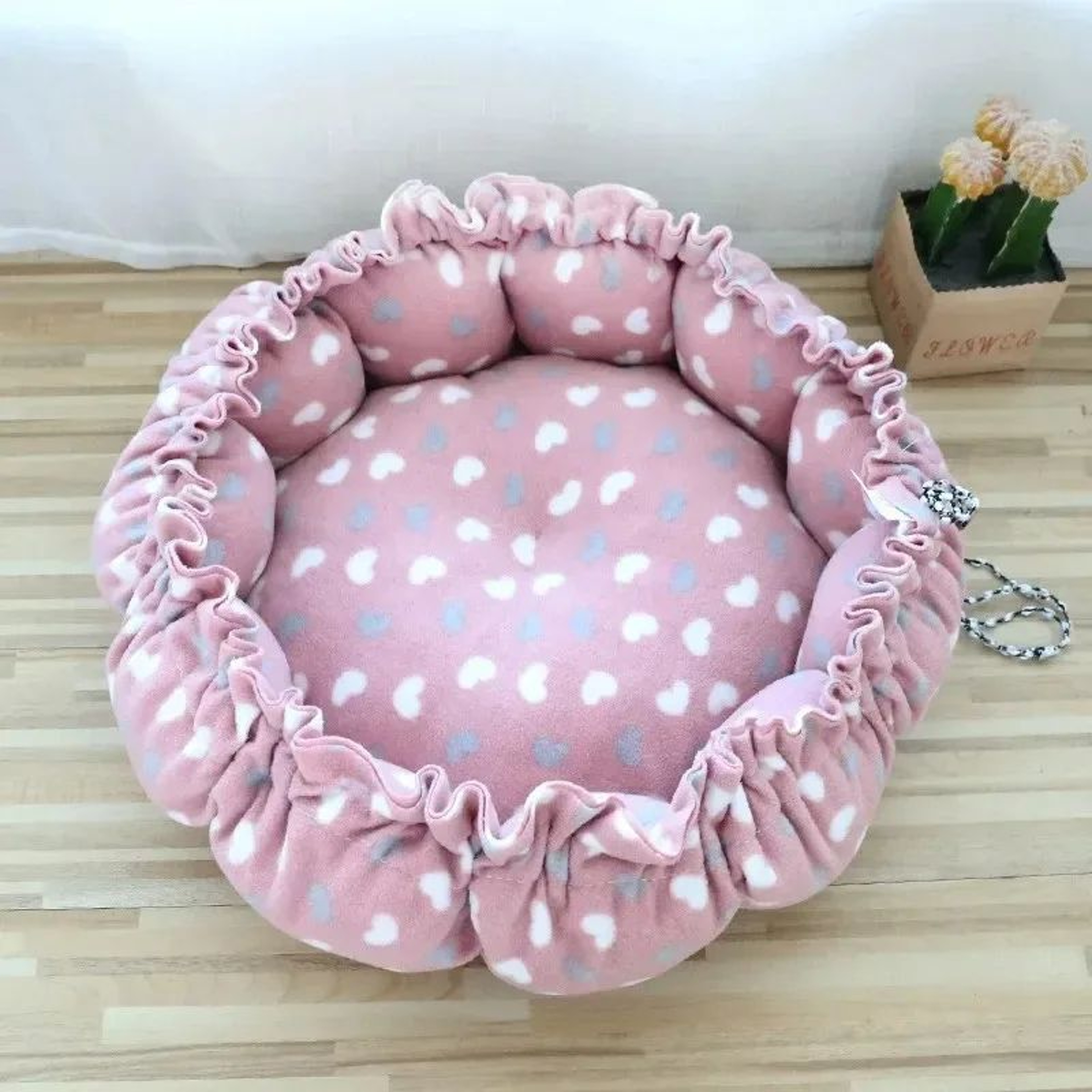 Cozy Plush Cat  Dog Nest Bed  Soft Pet Sleeping Basket Cushion House 11