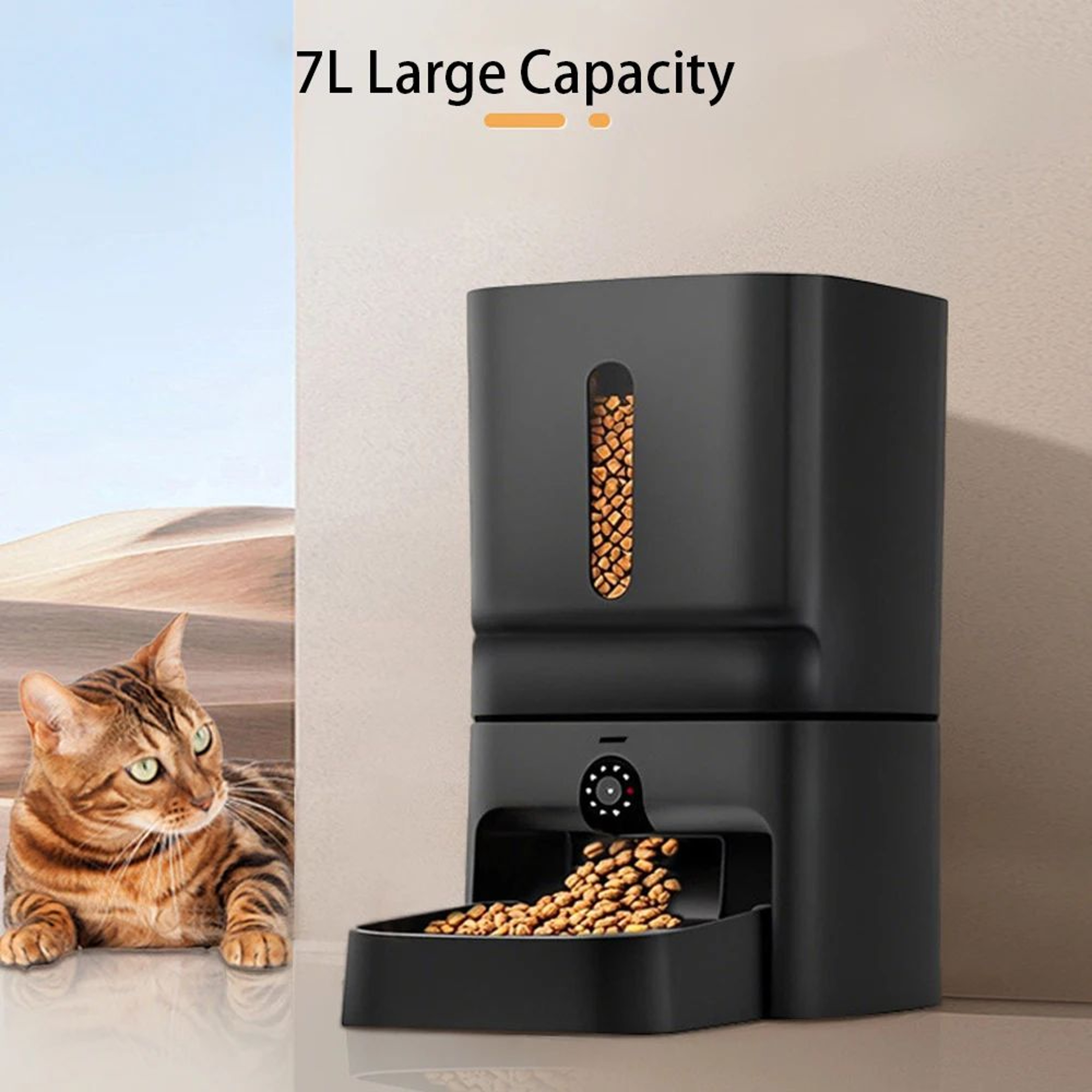 7L Smart Automatic Cat Feeder With Camera And WiFi App Control 2