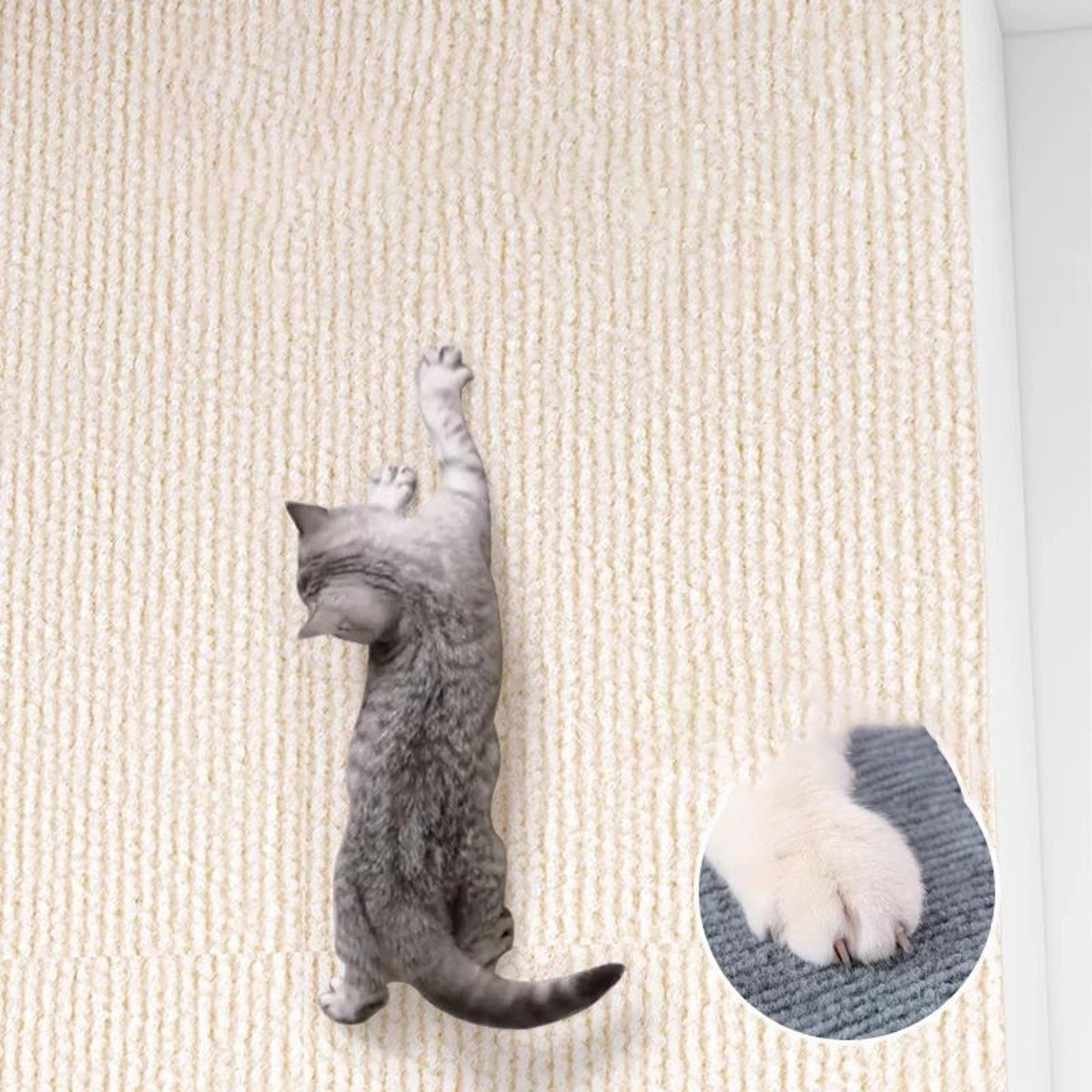 WallGuard Cat Climbing  Scratching Mat  SelfAdhesive Cat Scratch Protector For Walls  Sofas 4